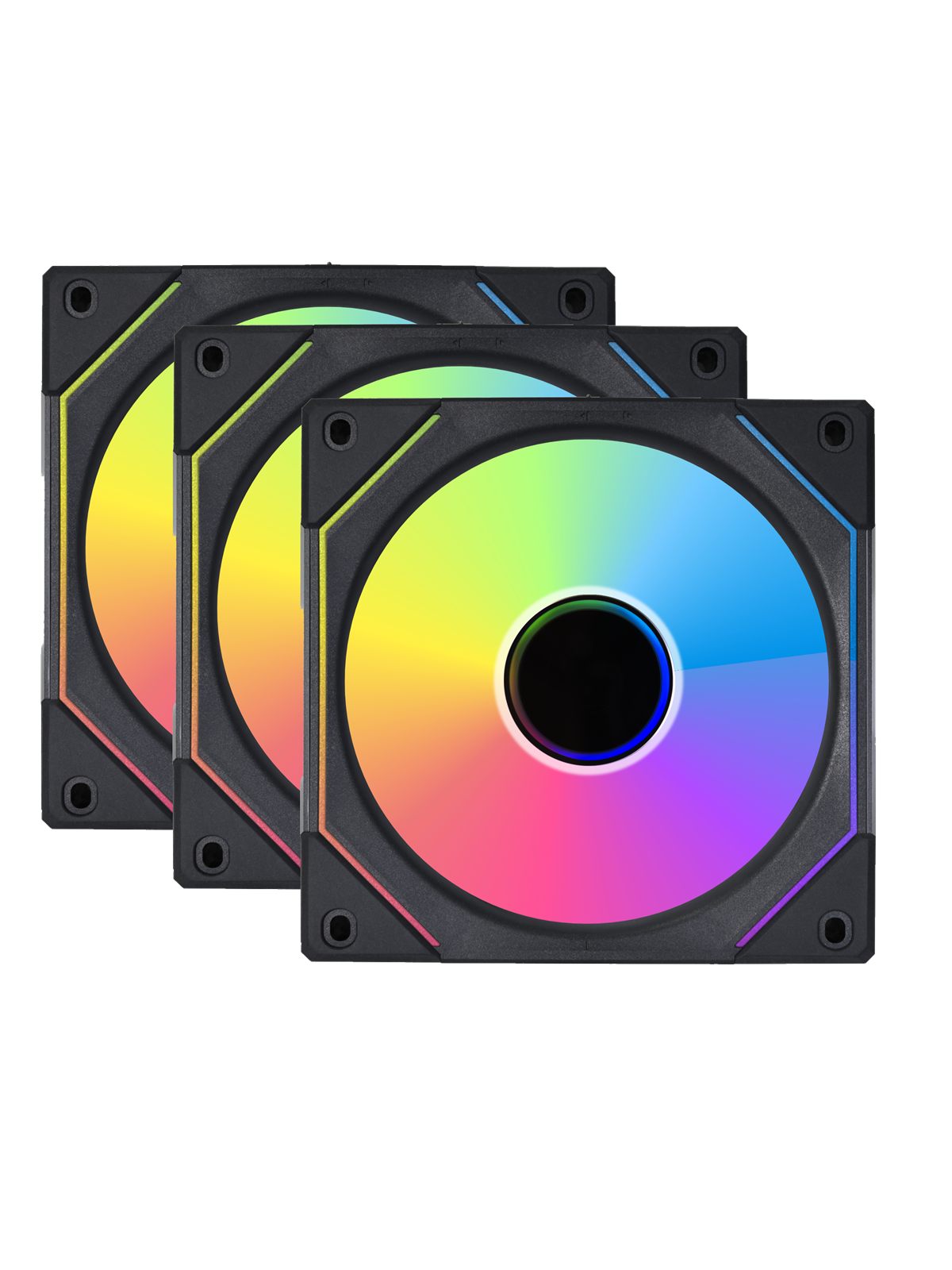 Lian Li Uni Fan Sl-inf 120 Black- 3 Pack - Gehäuselüfter - 120mm - Schwarz Mit Rgb Led - 29 Dba - Gehaeuseluefter - Uf-slin120-3b