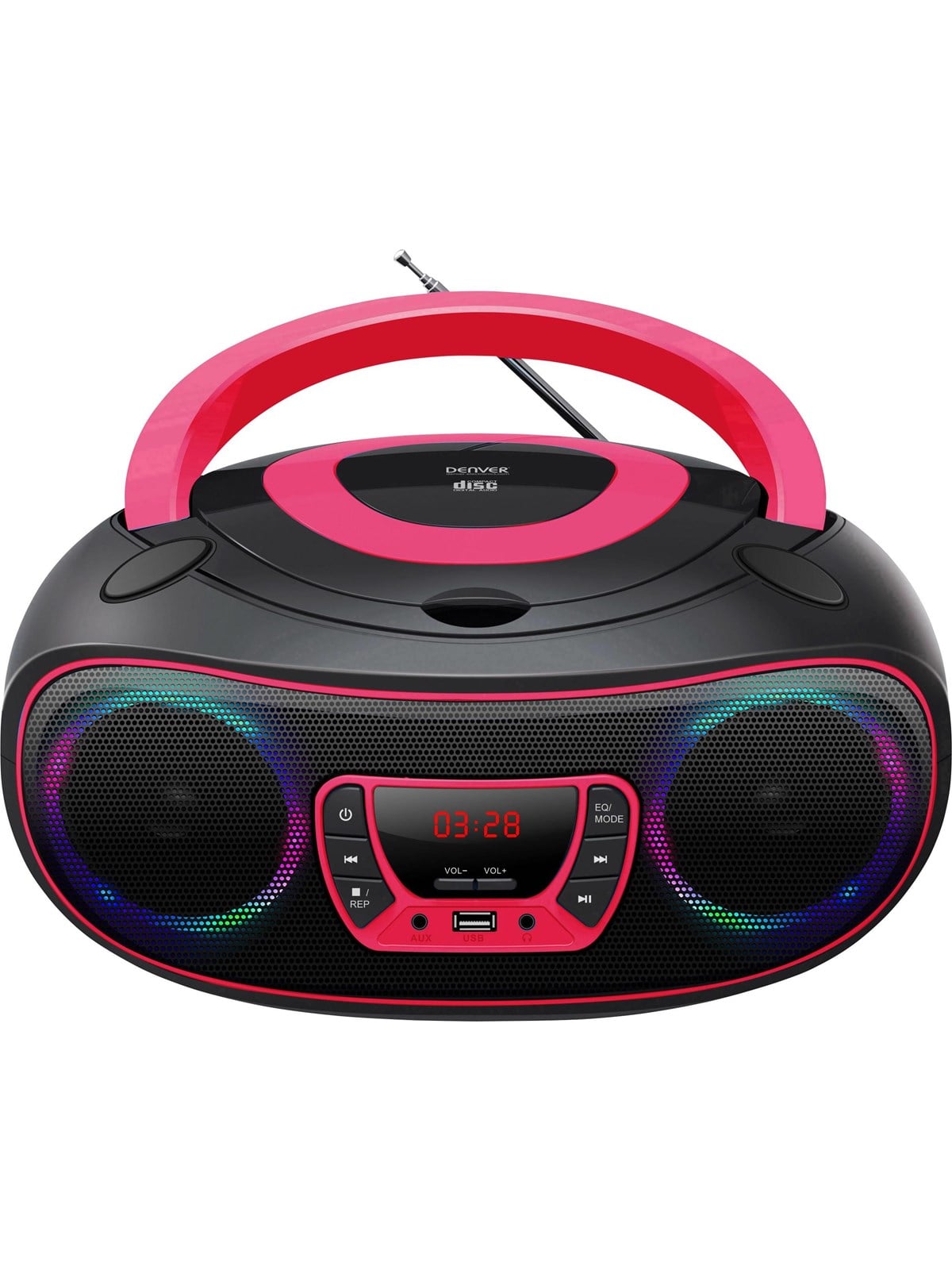 Denver Tcl-212bt - Pink - Boombox - CD - FM - Usb - Bluetooth - CD Player - Tcl-212btpink