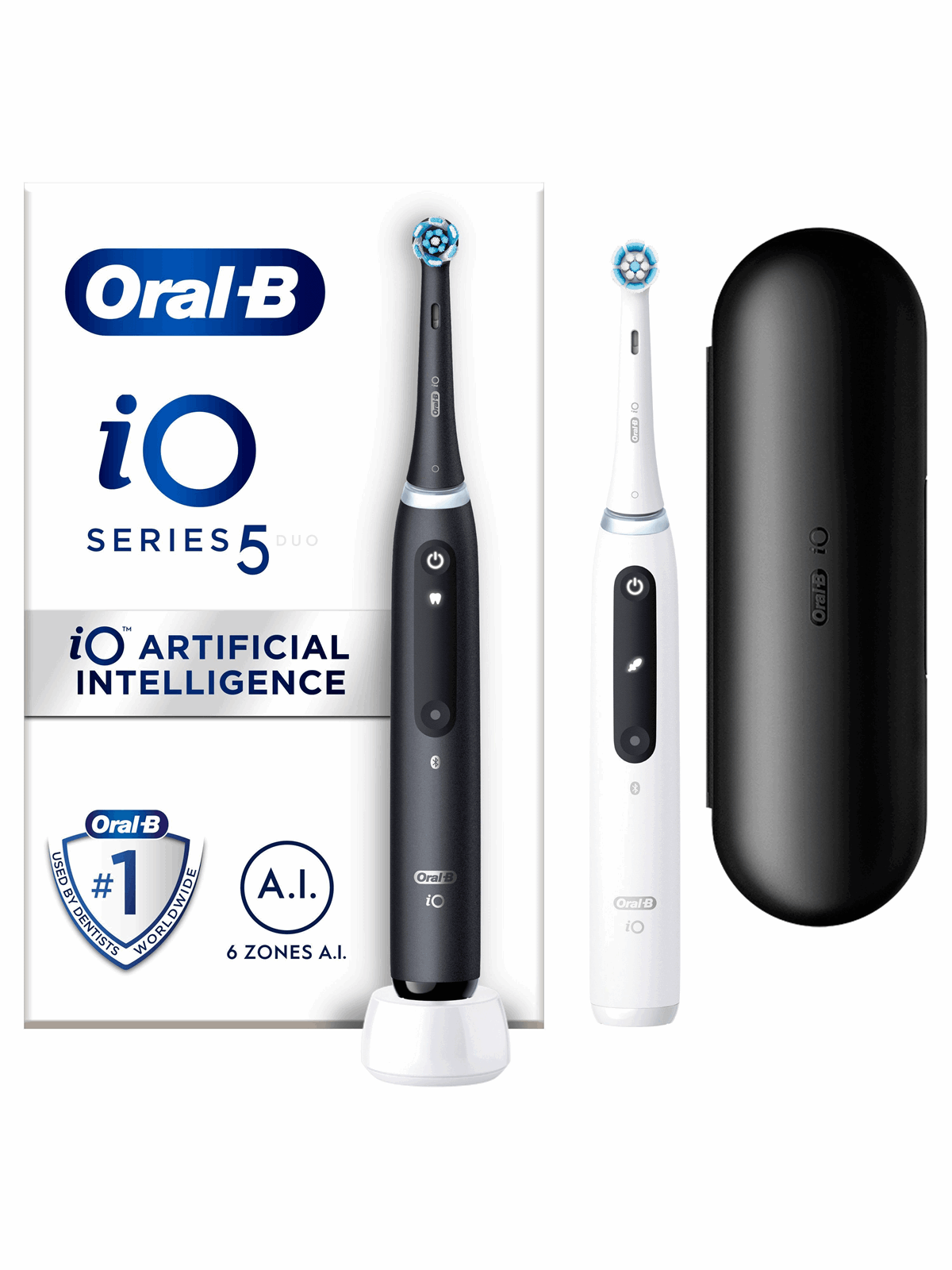 Oral-b Elektrische Zahnbürste Io5 Duo Doppelpack Schwarz/weiß - Elektrische Zahnbuersten - 4210201414841