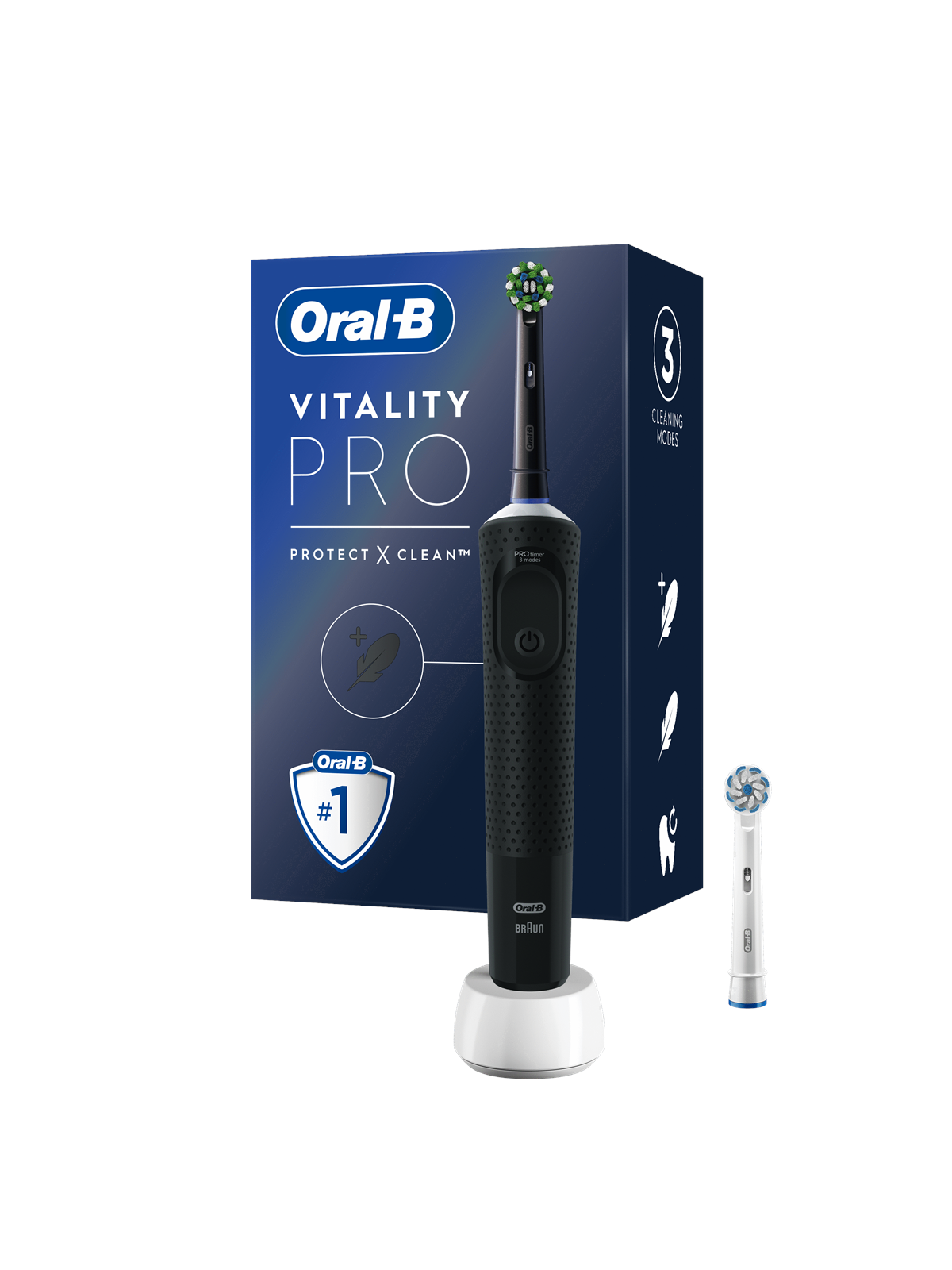 Oral-b Elektrische Zahnbürste Vitality Pro Black + Extra Refill - Elektrische Zahnbuersten - 4210201432326