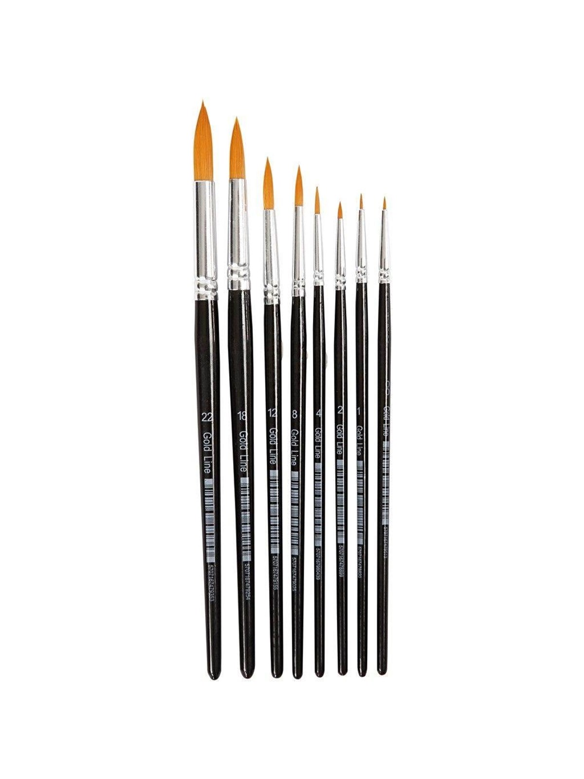 Creativ Company Gold Line Brushes - 8 Pcs. - Hobby Zubehoer - 10747