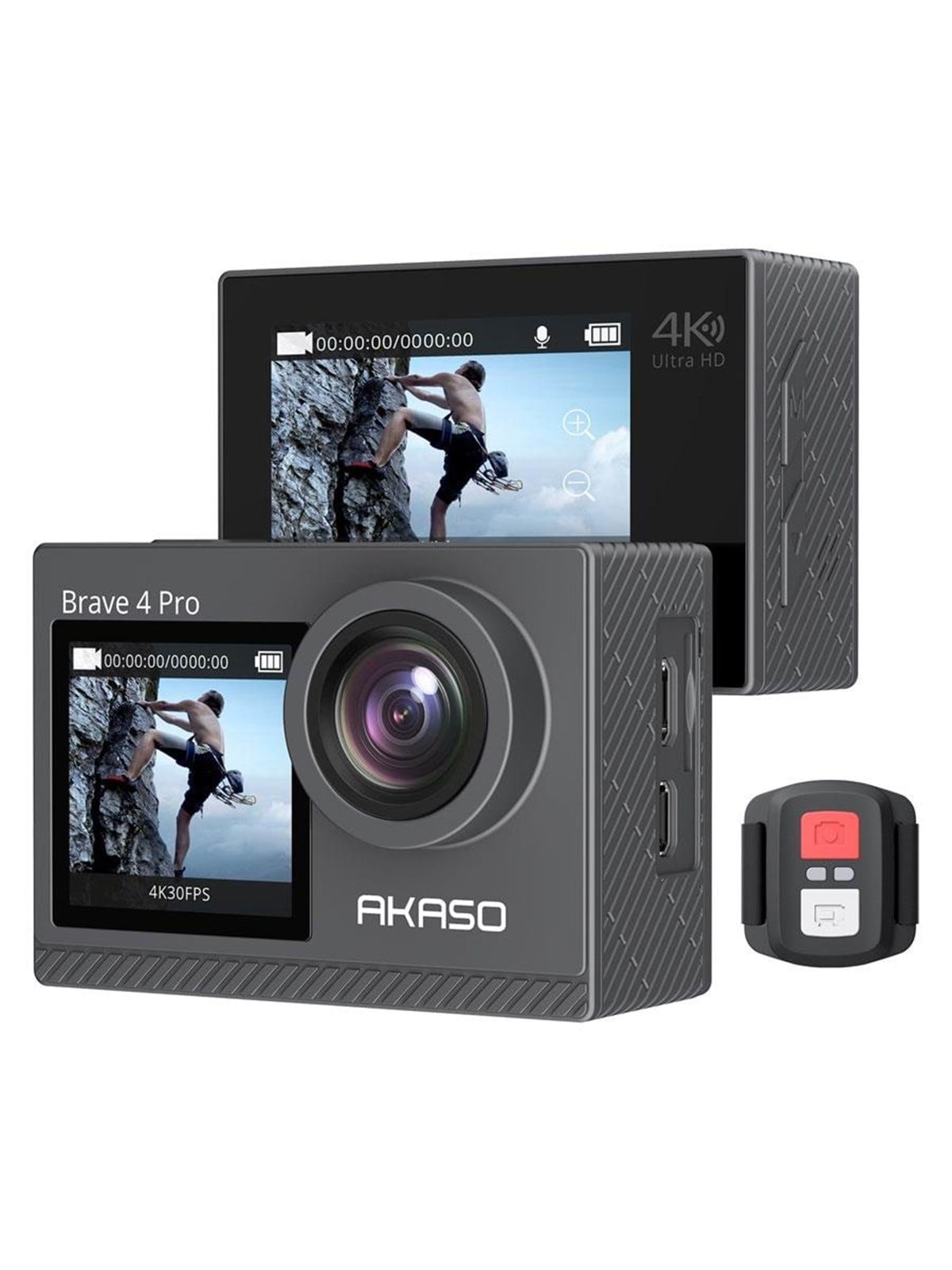 Akaso Brave 4 Pro Dual Screen 4k/30fps 20mp Action Camera - Action Kamera - Syya0013-gy