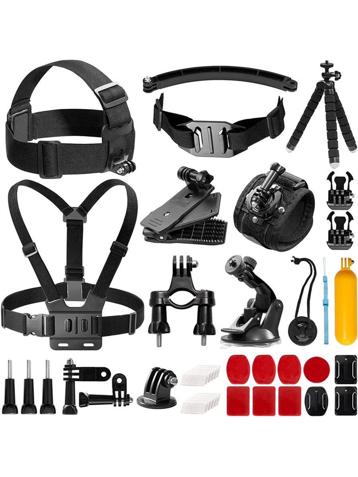 Akaso Action Camera Accessories - 14 Pieces - Actionkamera Zubehoer - Syz0014-bk