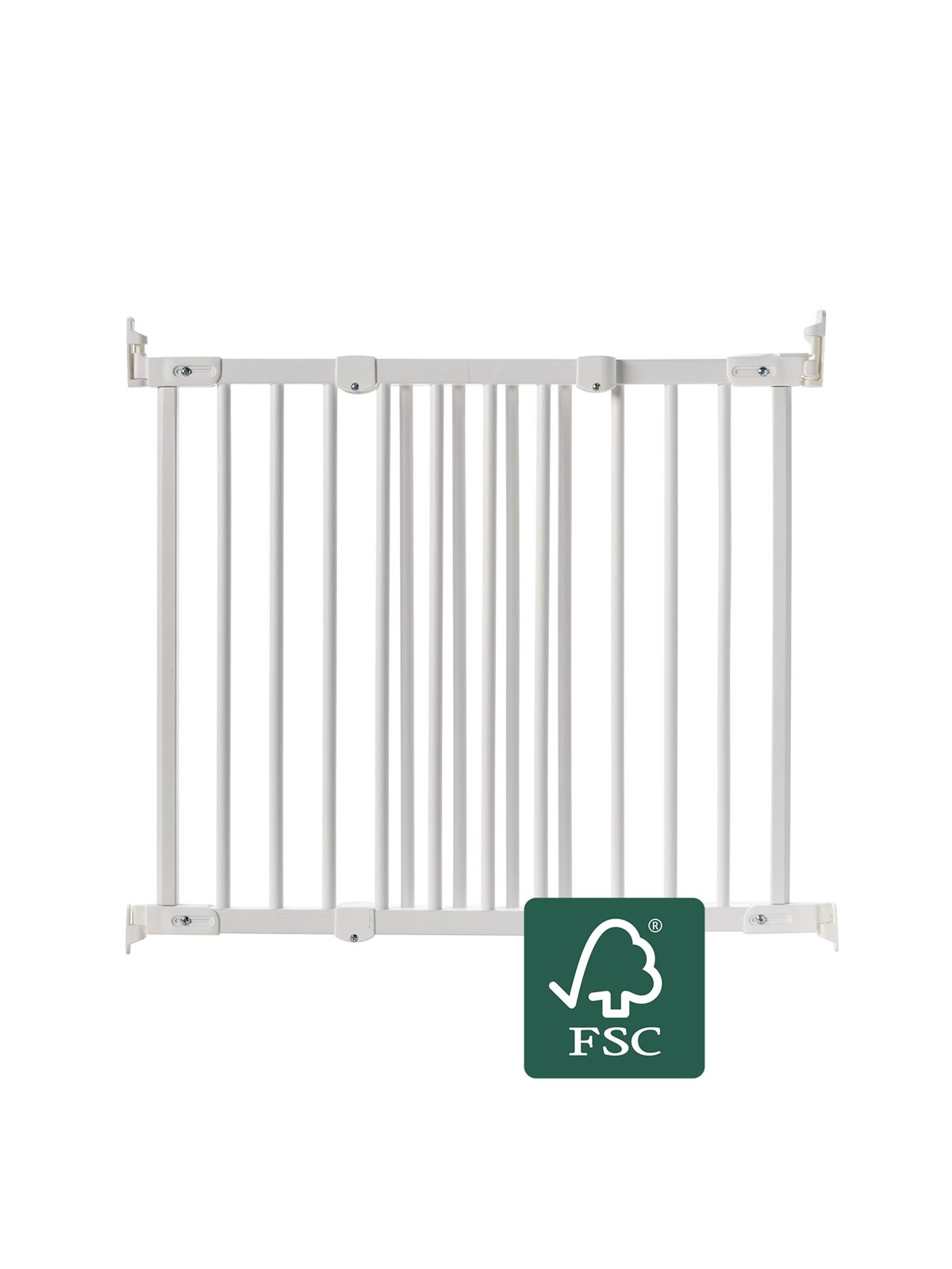 Babydan Flexifit Safety Gate Wood White 69-106.5 cm - Babypflege - 55011-2400-10