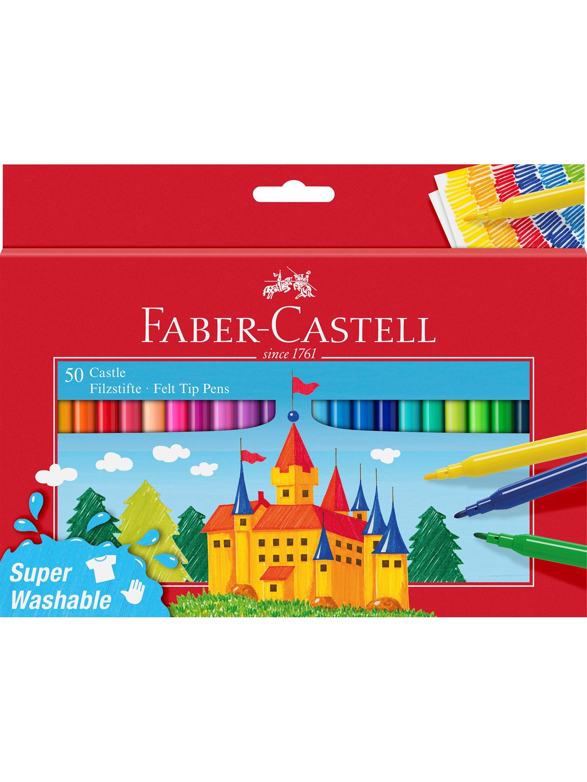 Faber-castell Filzstift Castle 50er Kartonetui - Utensilien Zum Schreiben Und Zeichnen - 554204