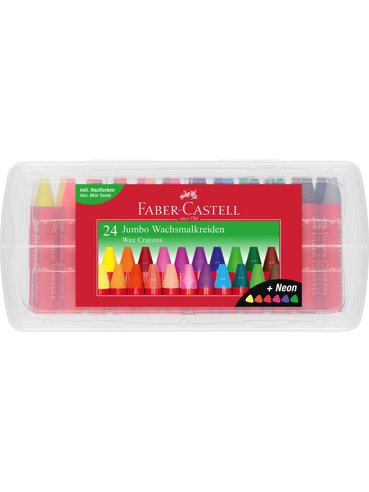 Faber-castell Wachsmalkreiden Jumbo 24er Box - Utensilien Zum Schreiben Und Zeichnen - 120034