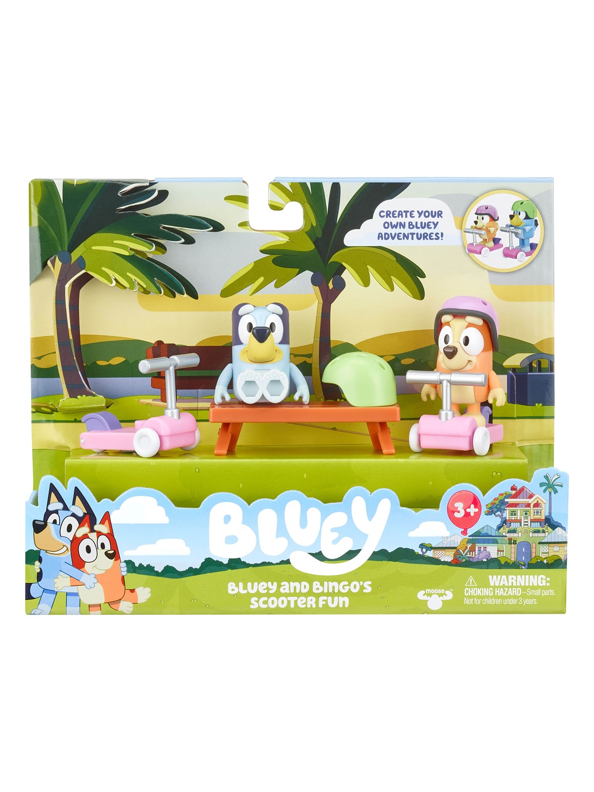 Bluey Figure & Vechicle Playset - Scooter Time - Spielsets - 90164
