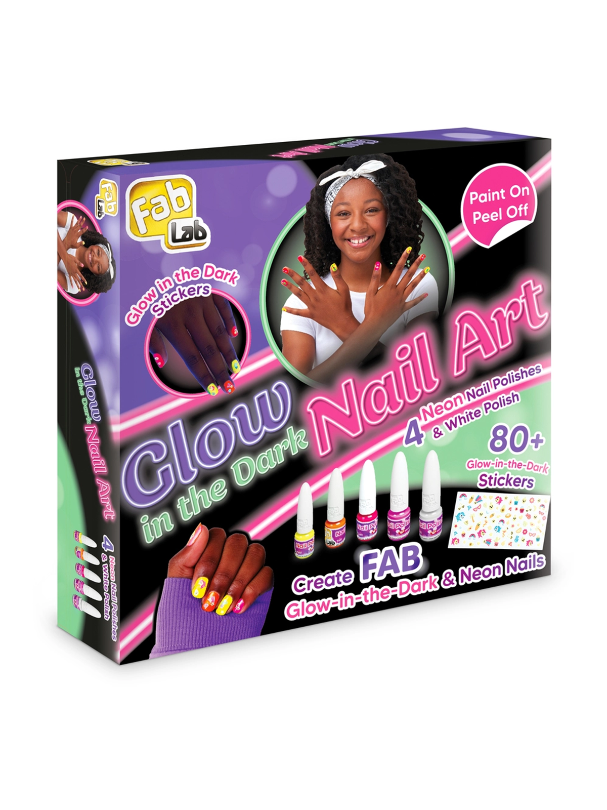 Fab Lab Glow in The Dark Neon Nail Art - Kreativ Spiele - 30363