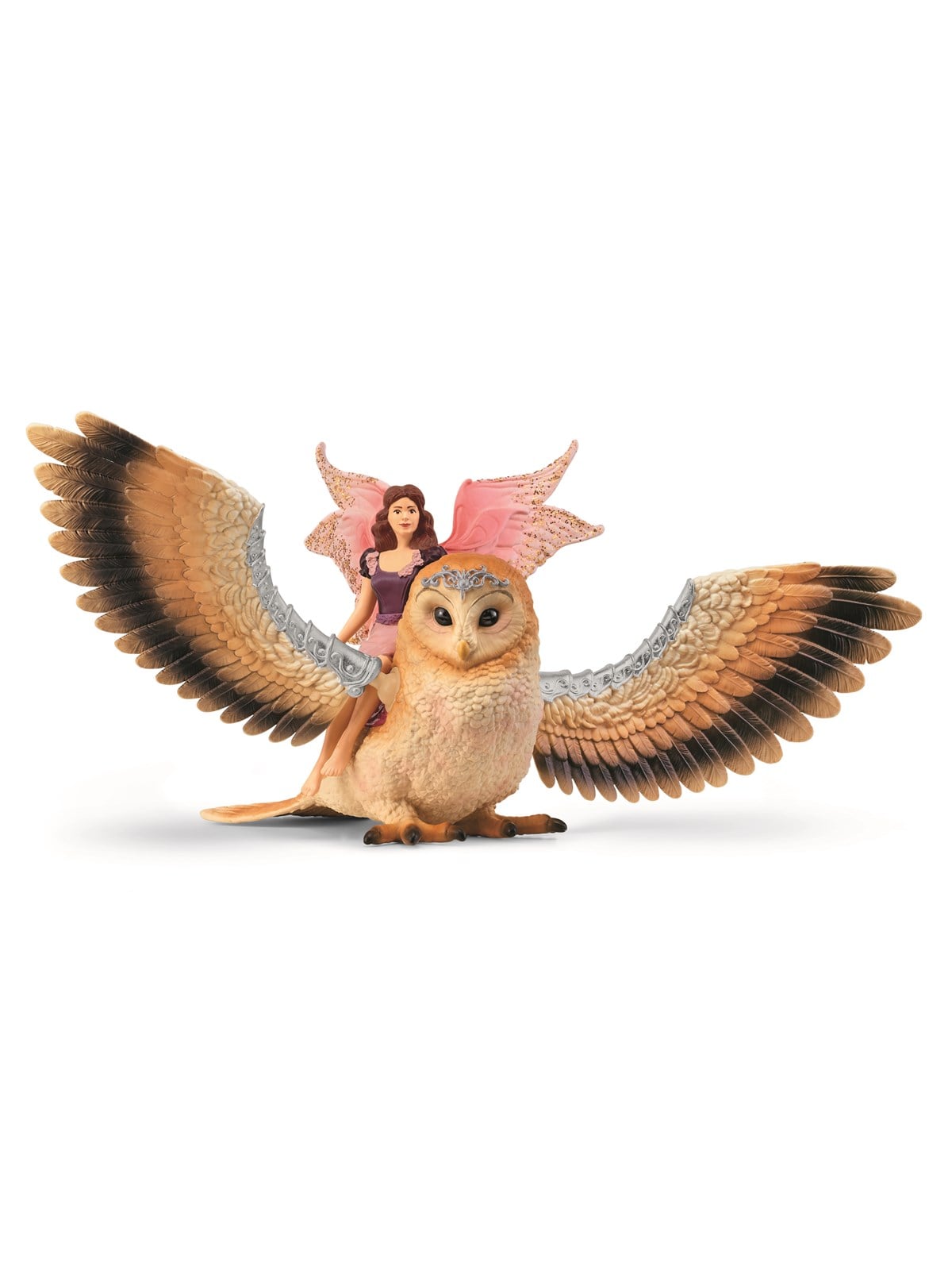 Schleich Fairy in Flight on Glam Owl V2 - 70789