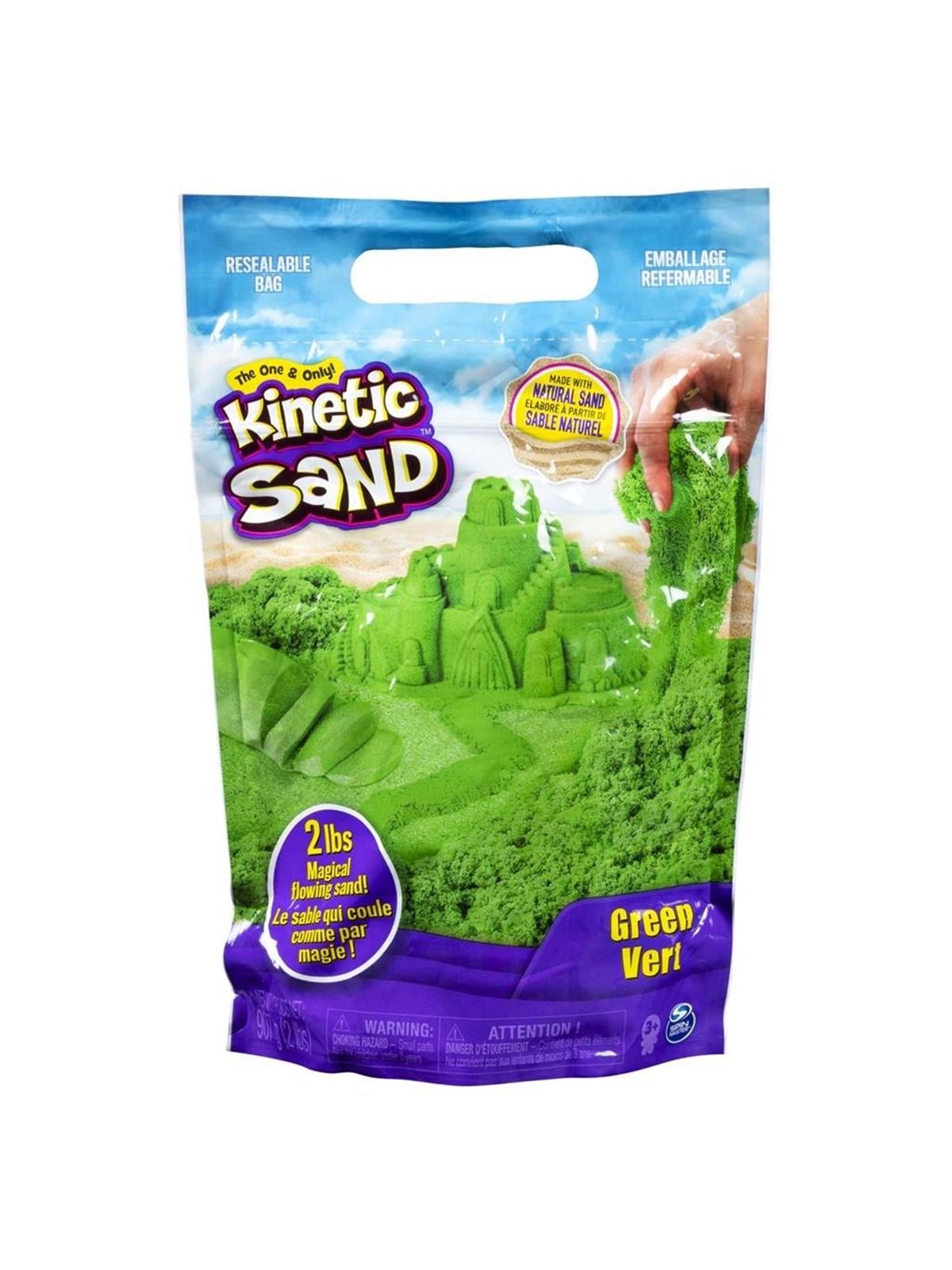 Kinetic Sand Colour Bag Green - Kreativ Spiele - 6047182