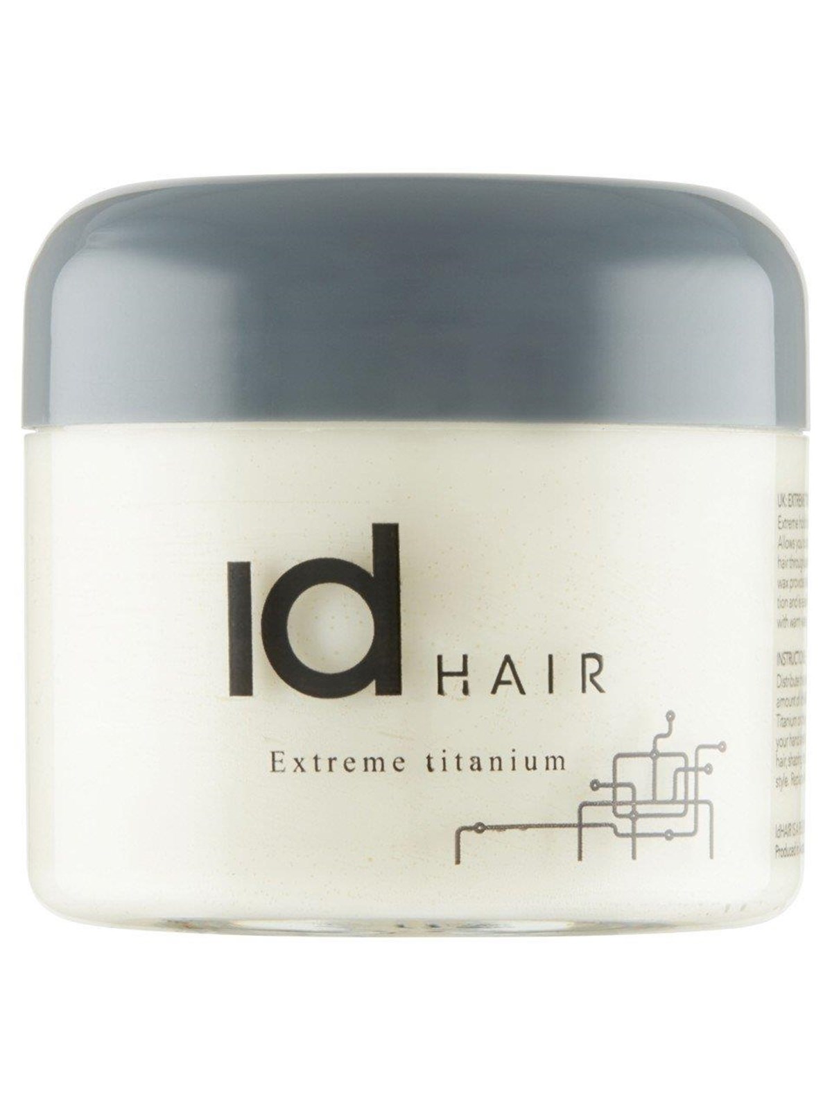 Idhair Extreme Titanium Mud Wax 90 ml - Haircare - 20119
