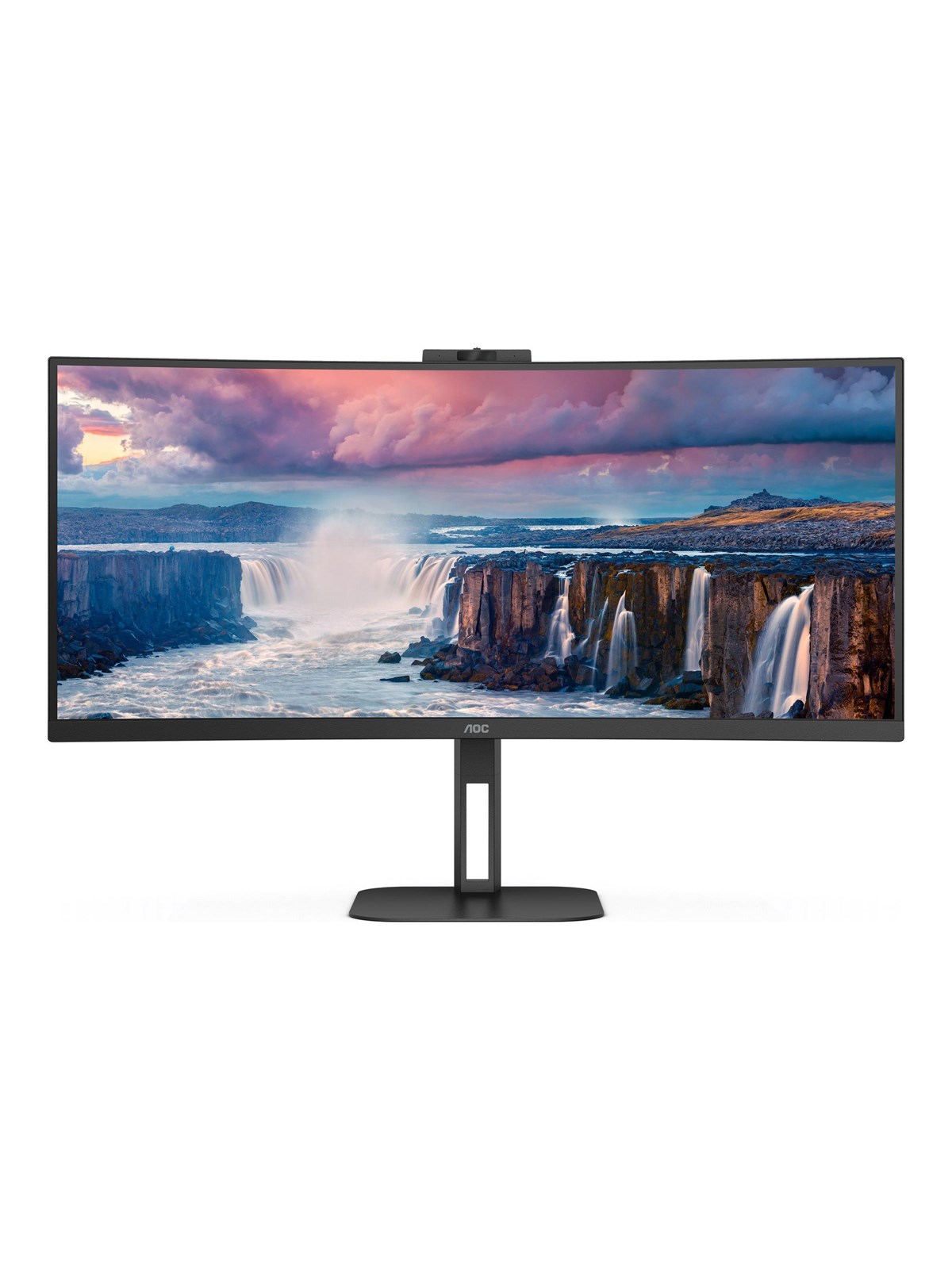 34" Aoc Cu34v5cw - 3440x1440 (Uwqhd) - 100hz - VA - 65w Usb-c - Bildschirm - Cu34v5cw/bk
