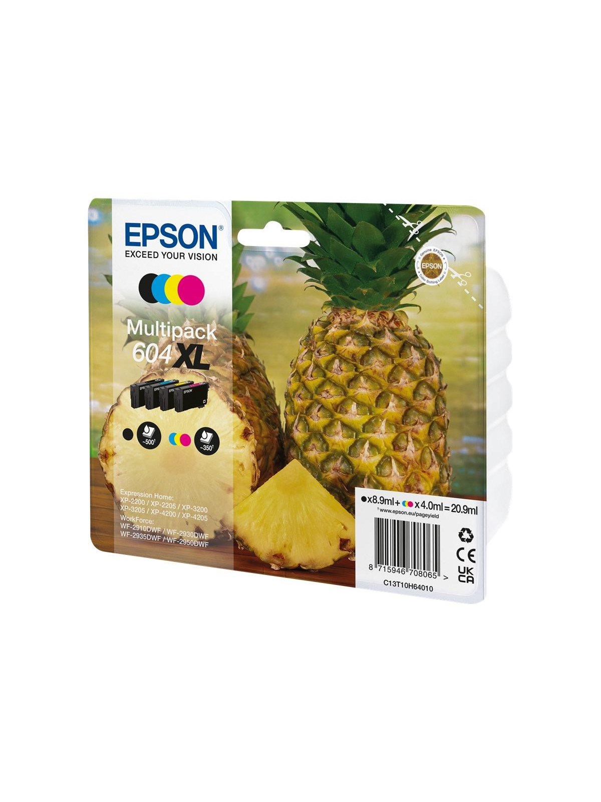 Epson 604xl Multipack - 4-pack - XL - Black Yellow Cyan Magenta - Original - Ink Cartridge - Druckerzubehoer Tinte Toner - C13t10h64010