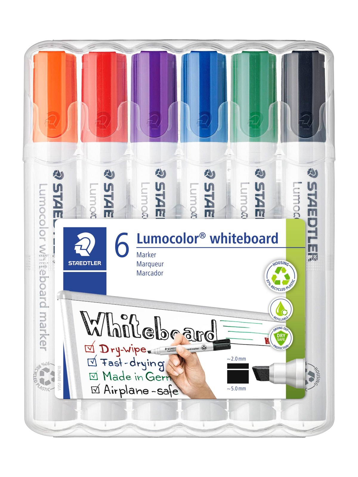 Staedtler Whiteboard Marker Lumoc. 6pcs.Box - Konferenz Und Praesentation - 351 B Wp6