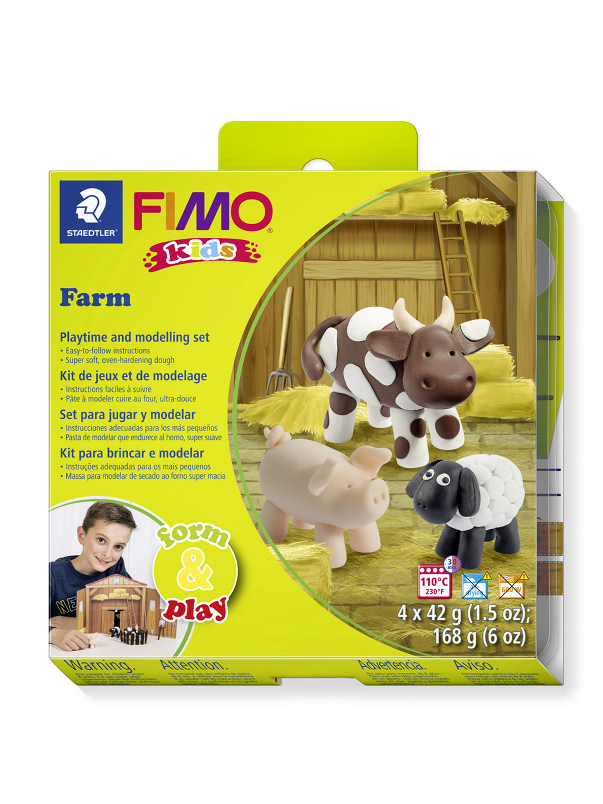 Staedtler Set Mod. Clay Fimo Kids F&P Farm - Hobby Zubehoer - 8034 01 LZ
