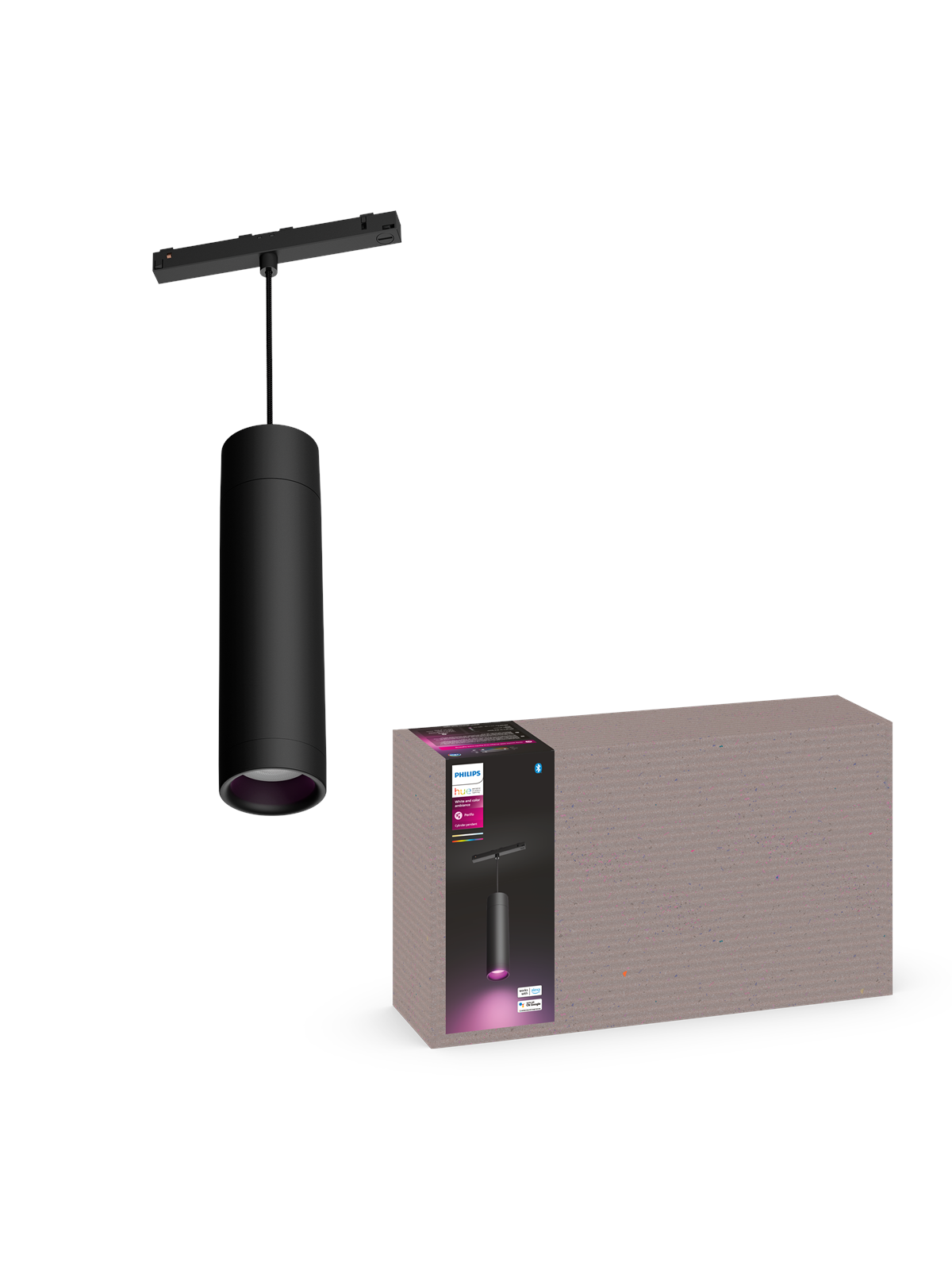 Philips Hue Perifo Ceiling Pendant Cylinder Lamp - Black - Smart Home - 929003115901