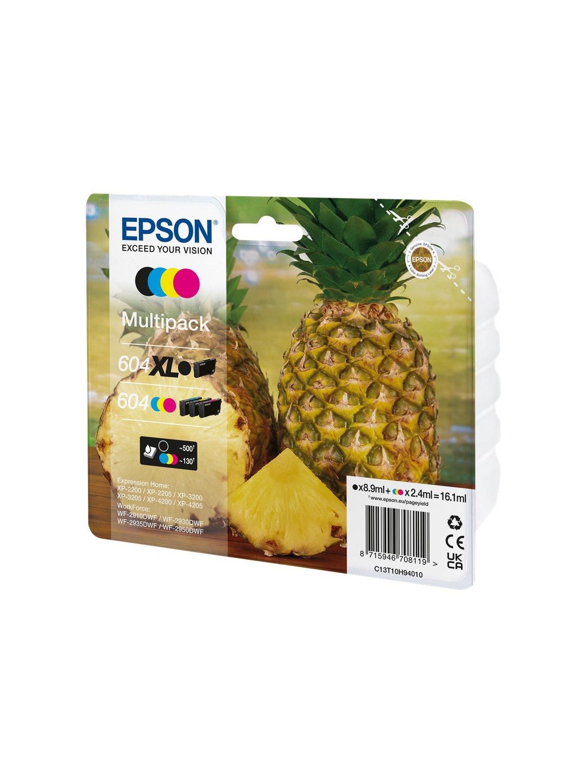 Epson 604xl Multipack - 4-pack - XL - Black Yellow Cyan Magenta - Original - Ink Cartridge - Druckerzubehoer Tinte Toner - C13t10h94010