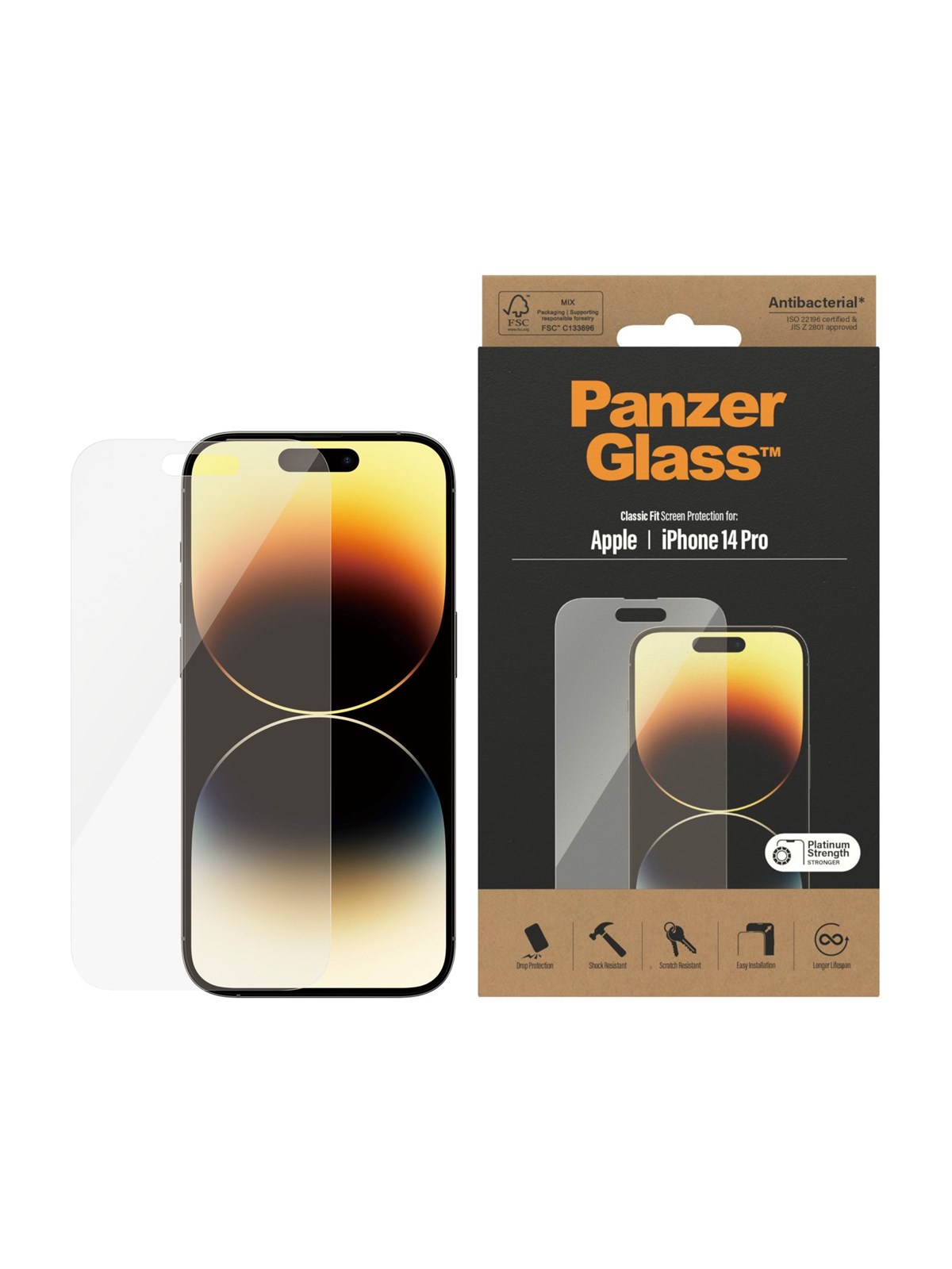 Panzerglass Screen Protector Apple Iphone 14 Pro | Classic Fit - Handys Schutzfolie - Panzer2768