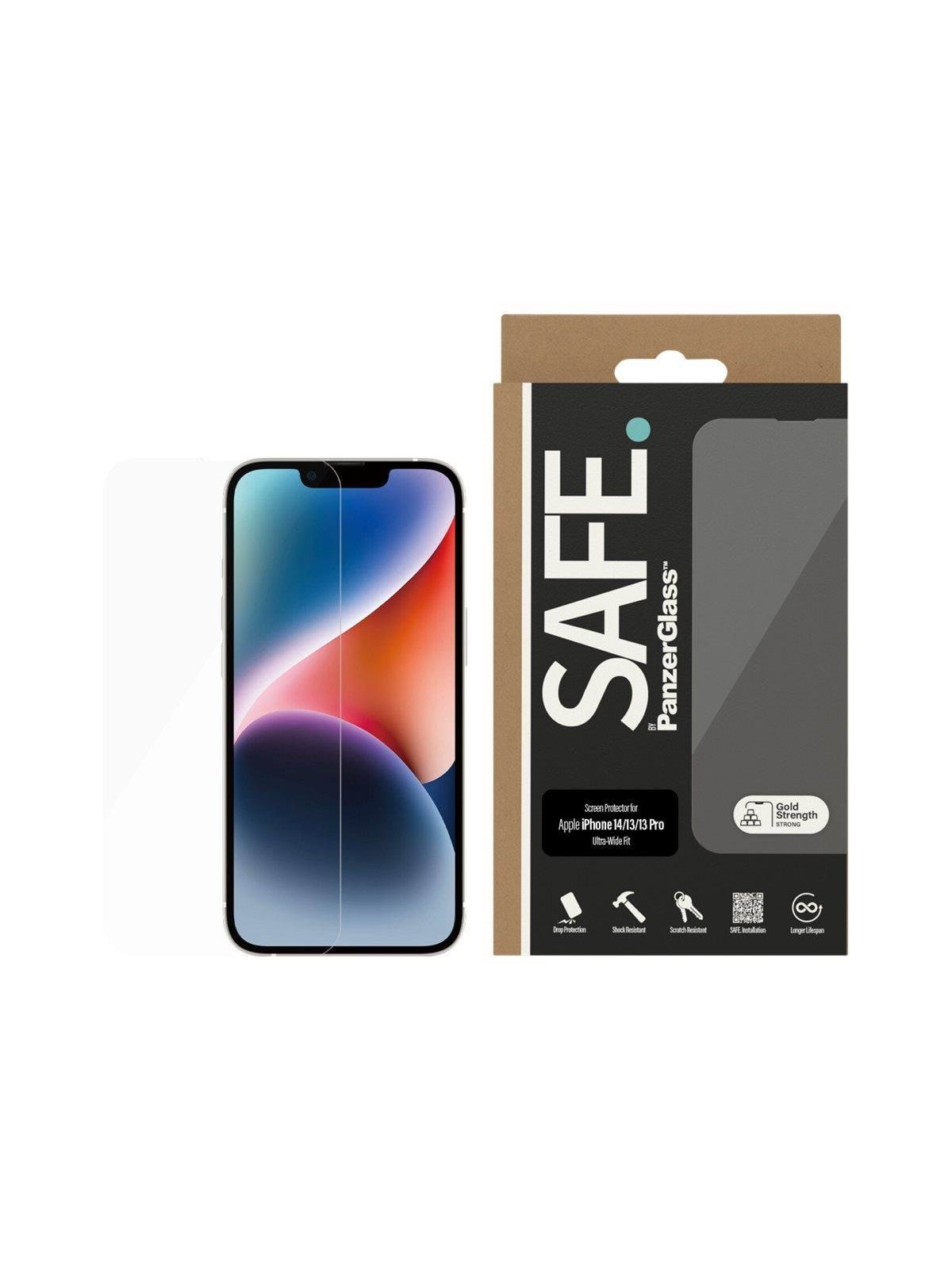 Safe by Panzerglass Screen Protector Apple Iphone 14 | 13 | 13 Pro | Ultra-wide Fit - Handys Schutzfolie - Safe95148