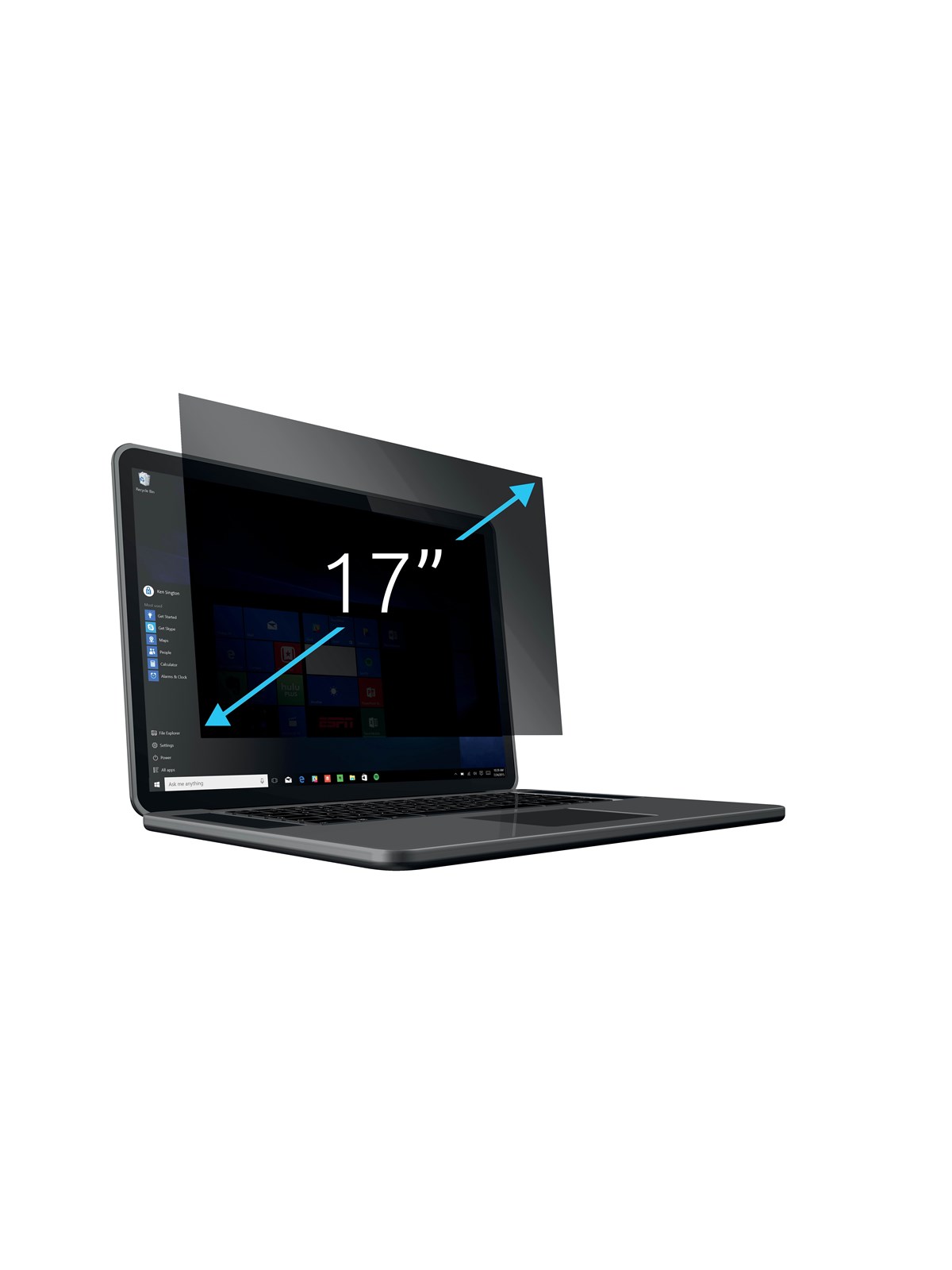 Kensington Blickschutzfilter 2-fach Abnehmbar Für 17" Laptops 16:10 - Systemzubehoer - 626473