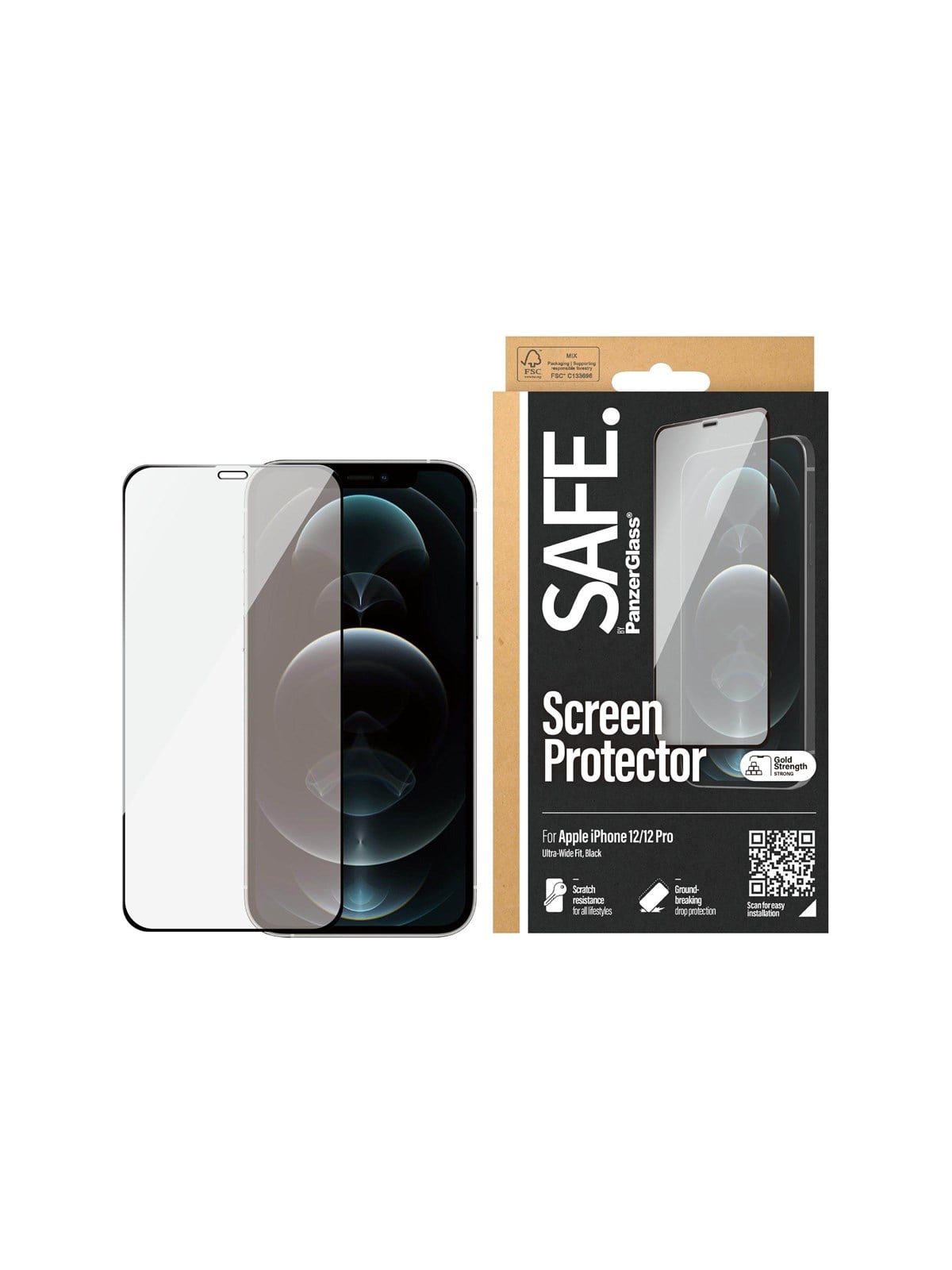 Safe by Panzerglass Screen Protector Apple Iphone 12 | 12 Pro | Edge-to-edge - Handys Schutzfolie - Safe95022