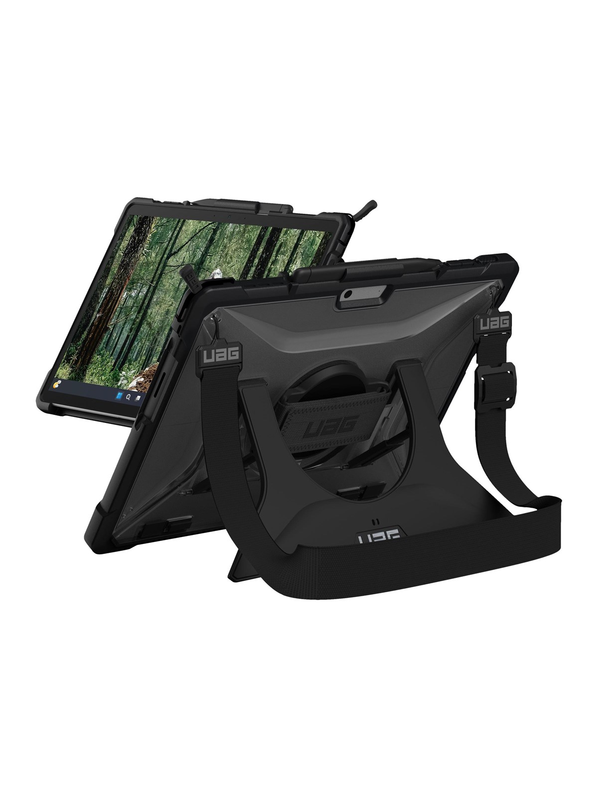Uag Plasma Series Rugged Case For Surface Pro 9 - Plasma Series w/ Handstrap And Shoulder Strap- Clear - Tablets Cover Case - 324012114343
