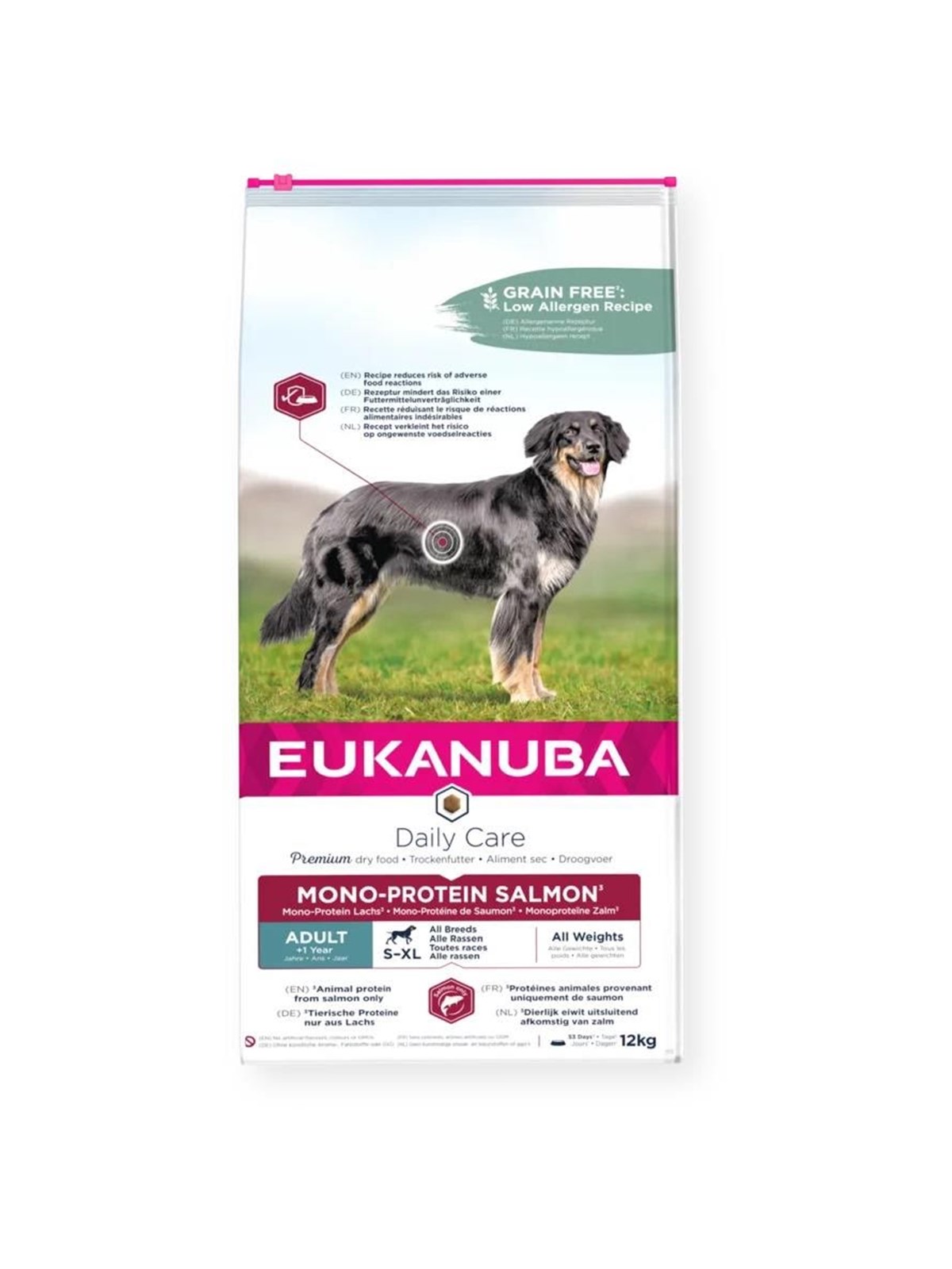 Eukanuba Daily Care Mono-protein Adult All Breed Salmon 12kg - Hunde - Eh701200