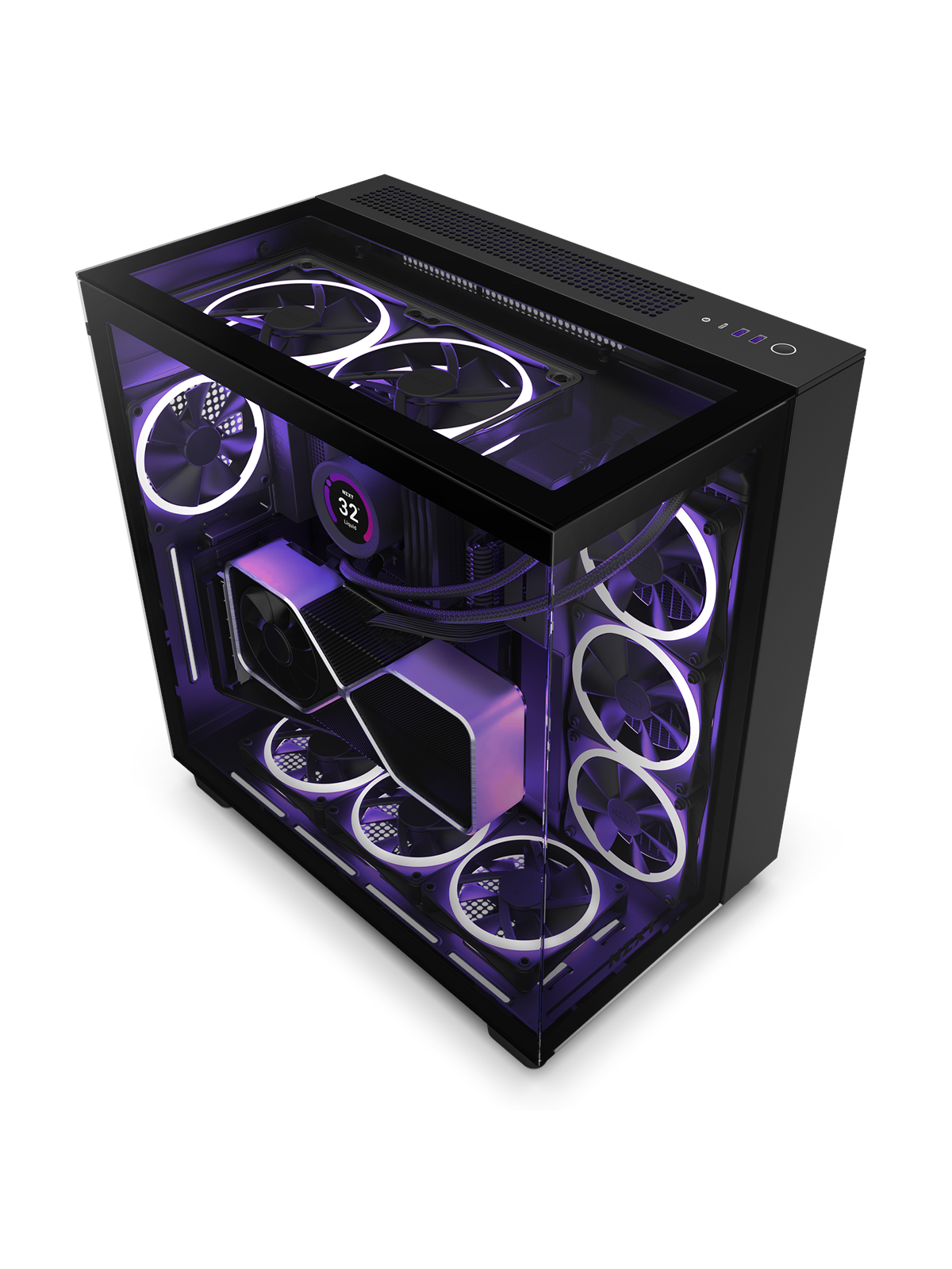 Nzxt H9 Elite - All Black - Gehäuse - Miditower - Schwarz - Gehaeuse - Cm-h91eb-01