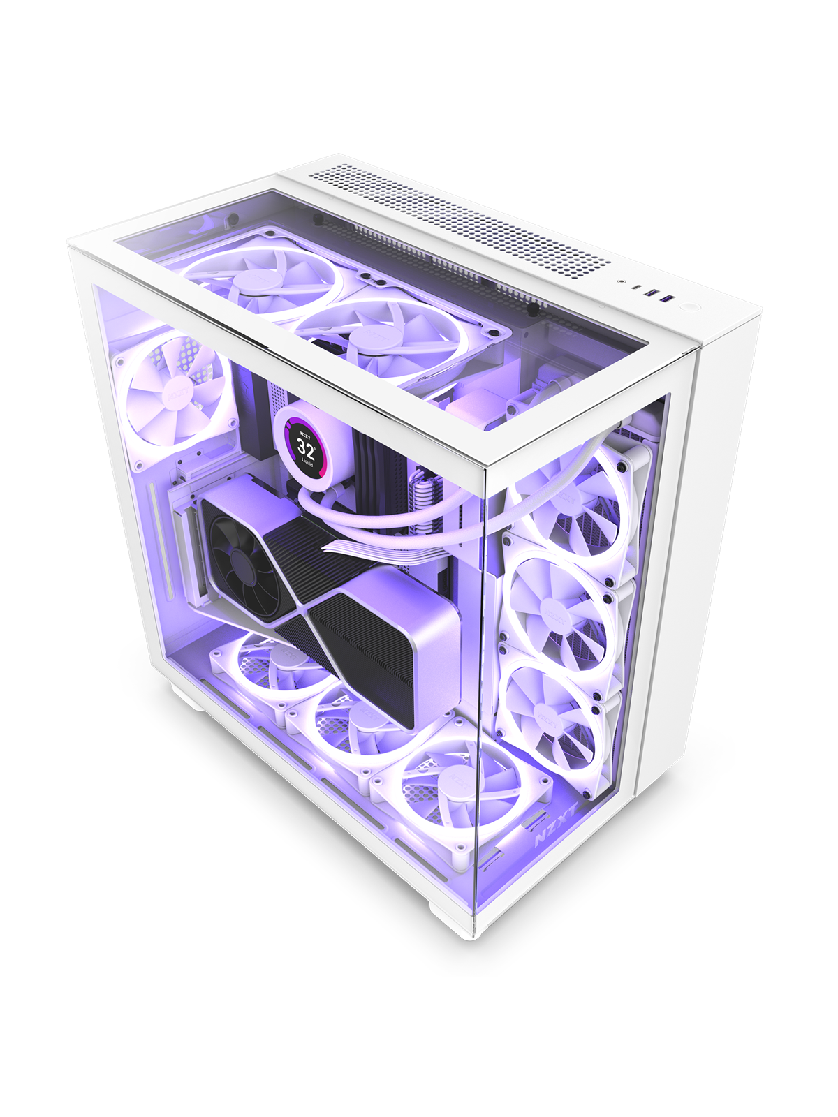 Nzxt H9 Elite - All White - Gehäuse - Miditower - Weiß - Gehaeuse - Cm-h91ew-01