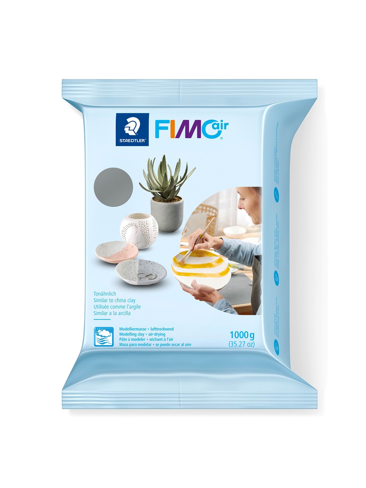 Staedtler Fimoair Grey 1000g - Hobby Zubehoer - 8101-80
