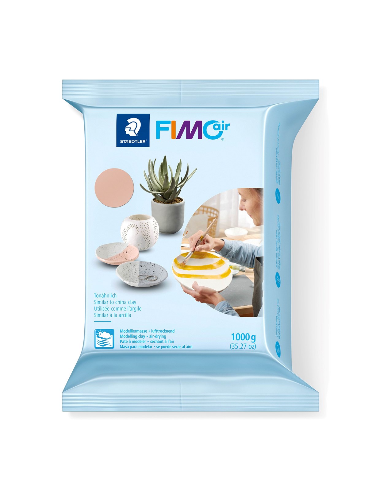 Staedtler Fimoair Pale Pink 1000g - Hobby Zubehoer - 8101-43