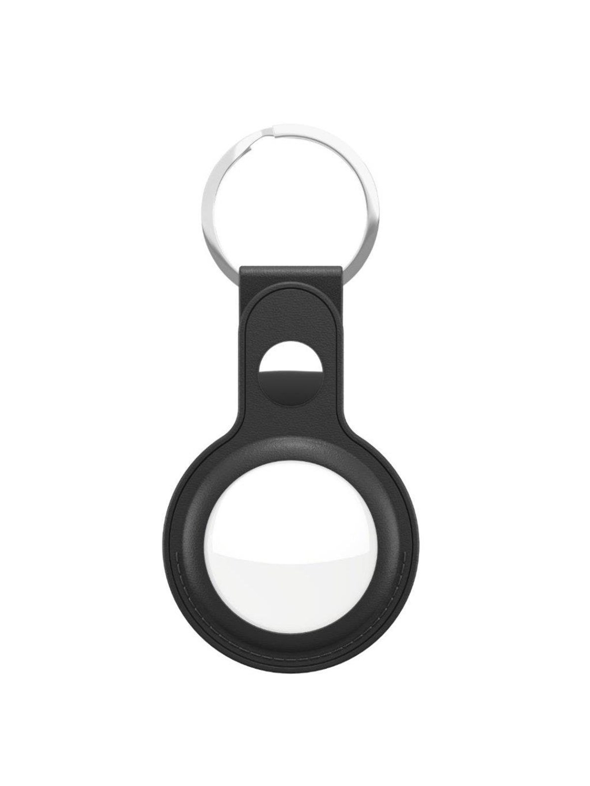 Keybudz Leather Keyring For Airtag 2-pack - Handys Anderes Zubehoer - At2_S1_Blk
