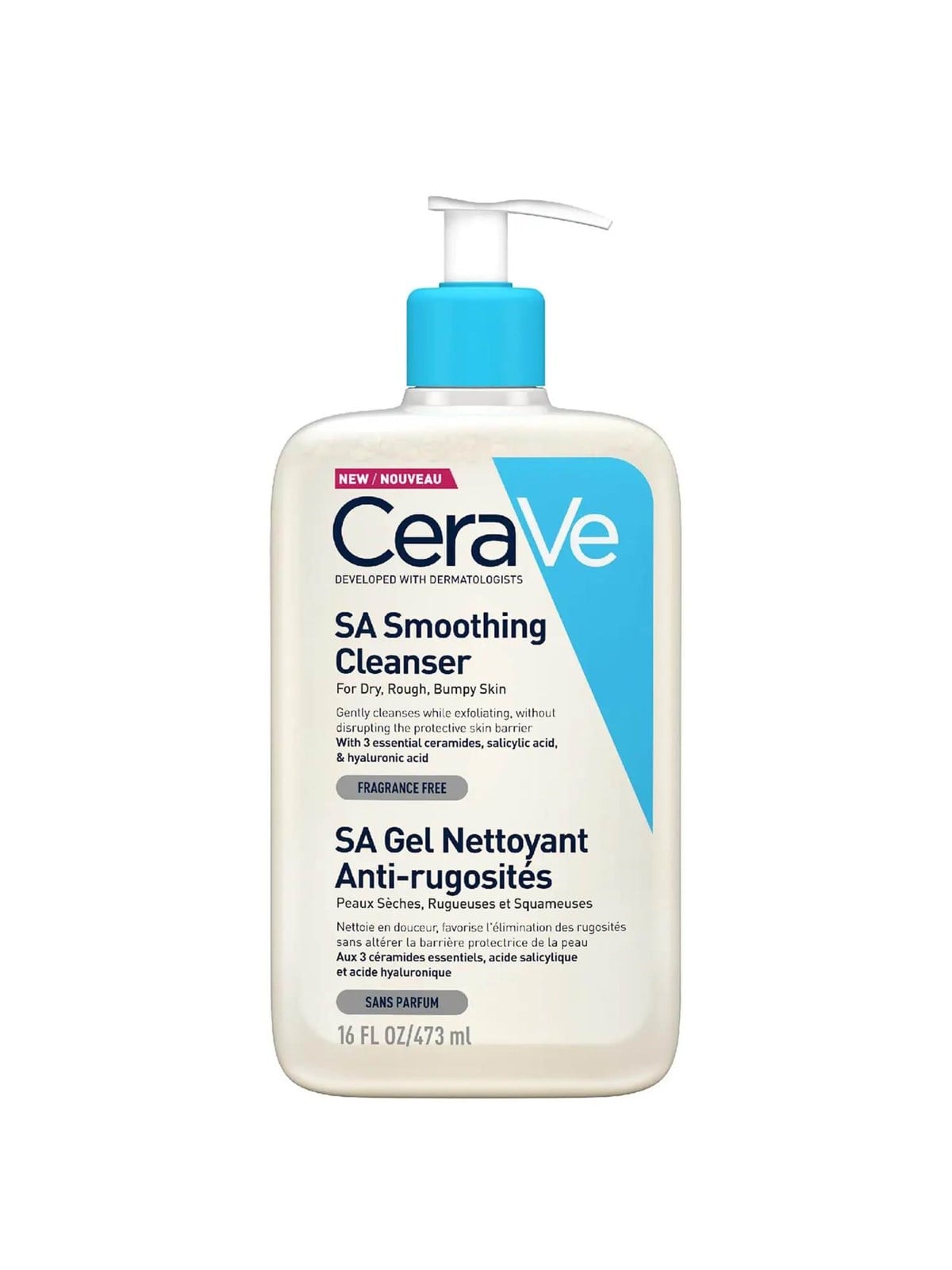 Cerave SA Smoothing Cleanser 473ml - Dry Rough Bumpy Skin - Gesichtspflege - 3337875795456