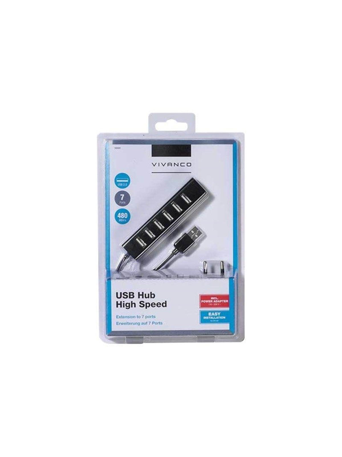 Vivanco - Hub - 7 Ports Usb-hubs - 7 - Schwarz - Usb Hubs - 36661