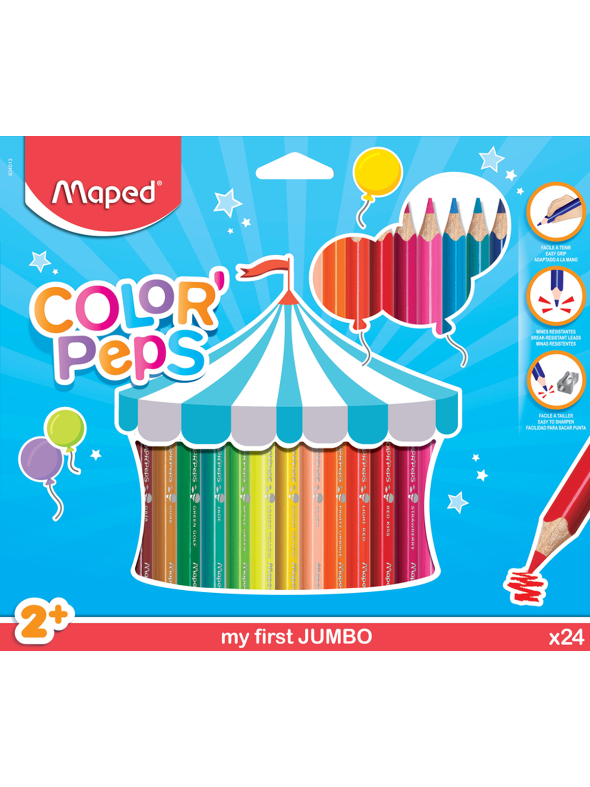 Maped Color'peps My First Jumbo Colour Pencils X24 - Utensilien Zum Schreiben Und Zeichnen - 834013
