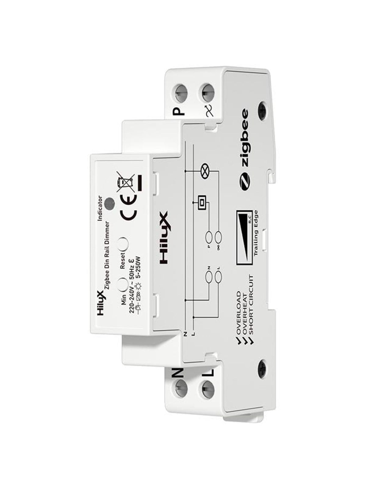 Hilux Zigbee Din Rail Dimmer - 250w - Lampen - 5714255007350