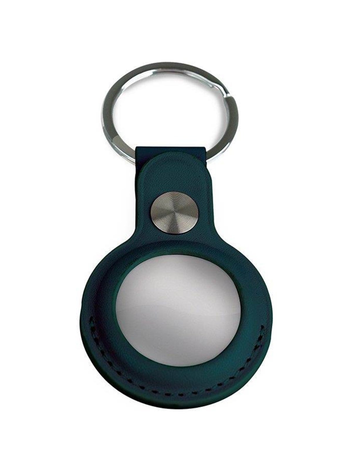 Light Solutions Airtag Key Ring - Leather - Green - Handys Anderes Zubehoer - 5714255006858