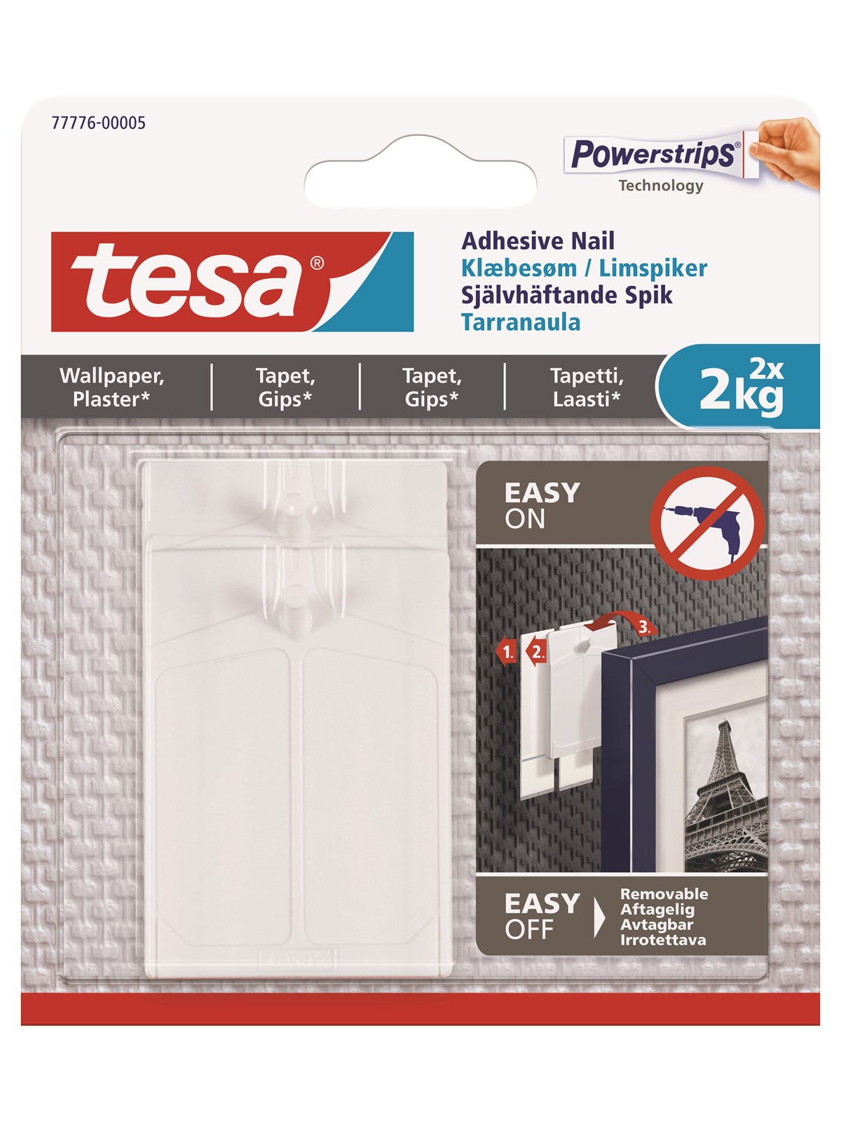 Tesa Adhesive Nail 2kg Wallpaper - Kleiderbuegel Und Haken - 77776-00005-00