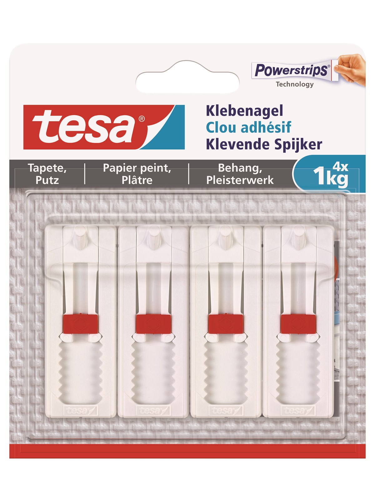 Tesa Adhesive Nail Adjustable 1kg Wallpaper - Kleiderbuegel Und Haken - 77774-00015-00