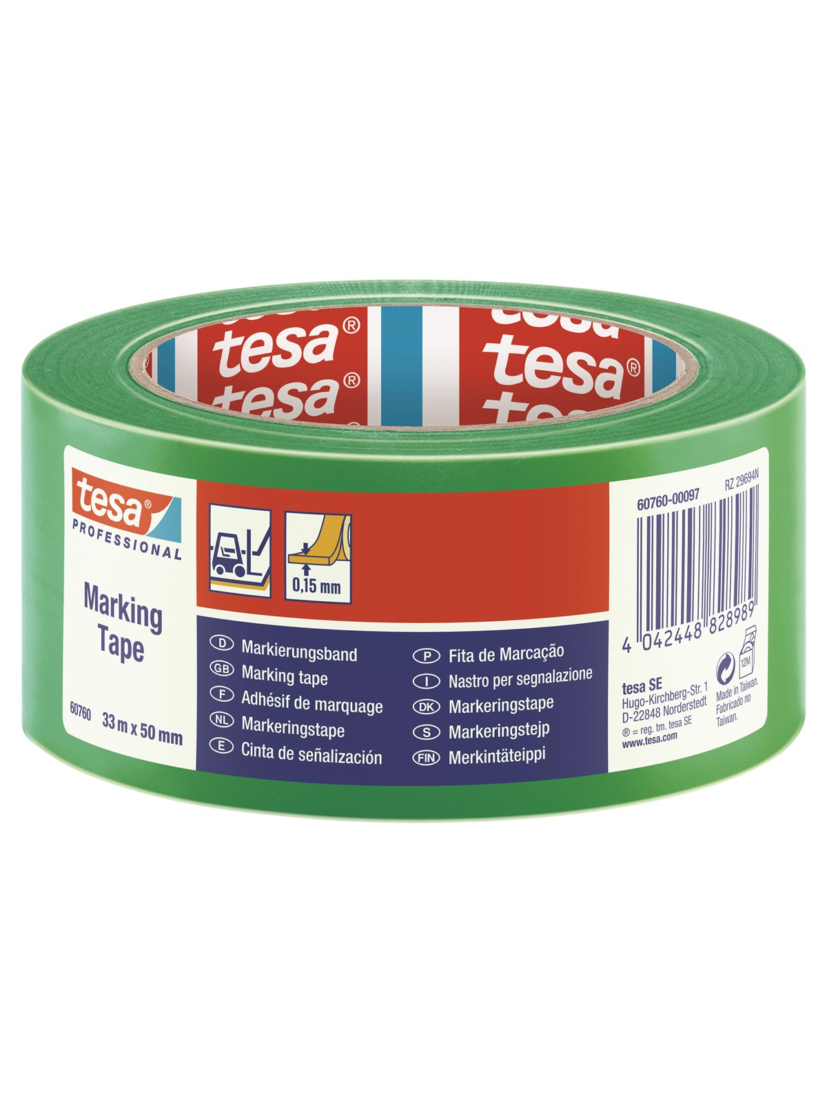 Tesa Floor Marking Tape 33m x 50m Green - Klebeband Und Kleber - 60760-00097-15