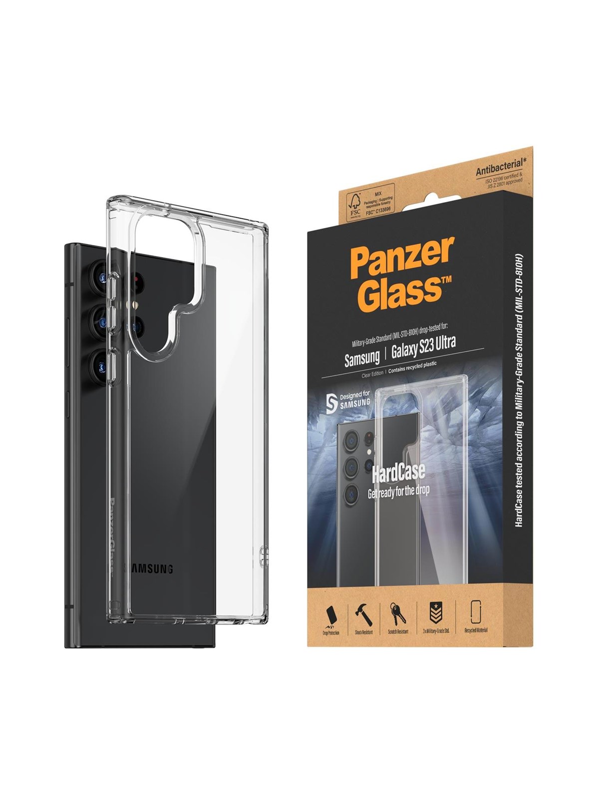 Panzerglass Hardcase Samsung Galaxy S23 Ultra | Transparent - Handys Cover Cases - Panzer0435