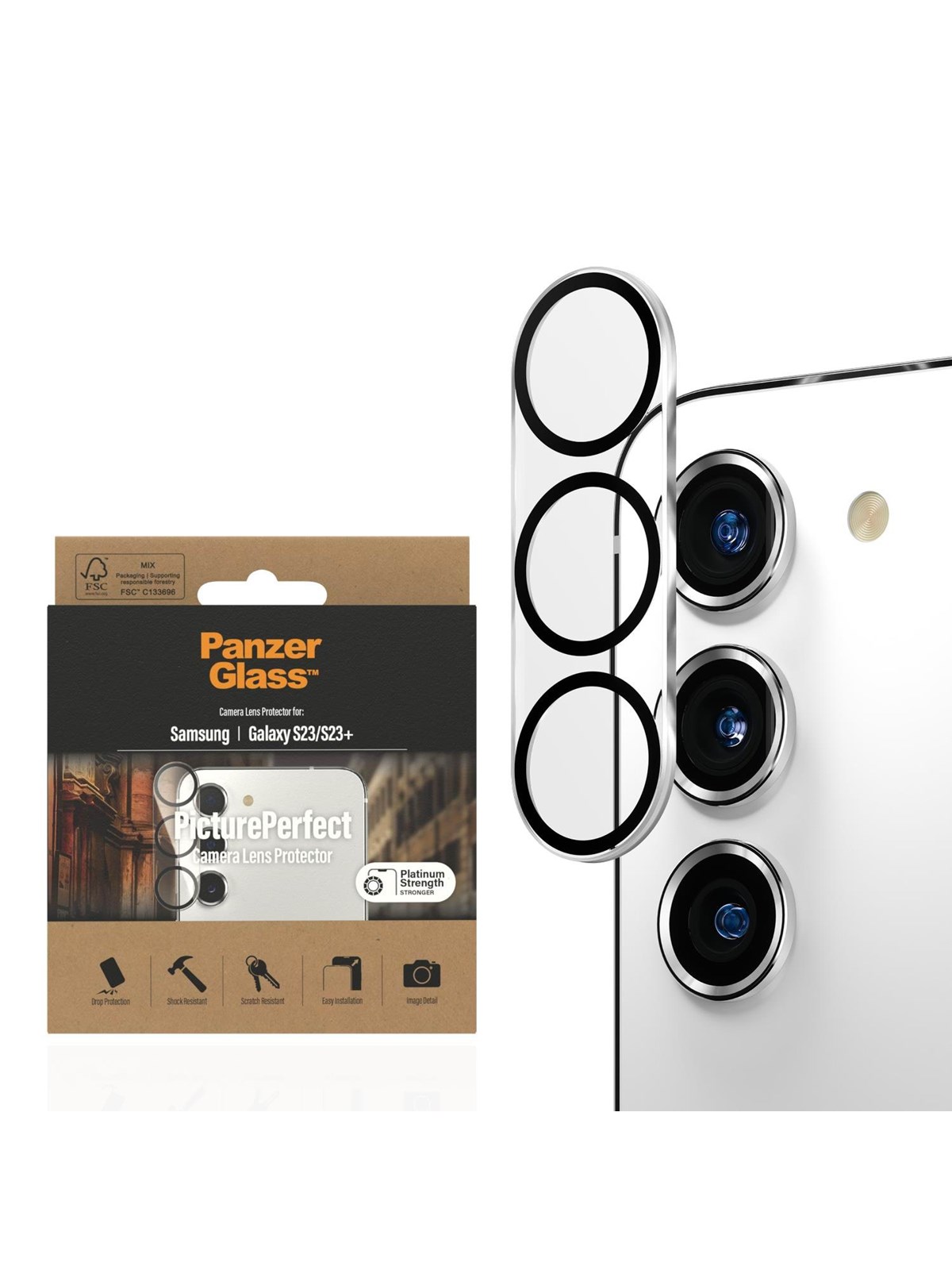Panzerglass Pictureperfect Camera Lens Protector Samsung Galaxy S23 | S23 Plus - Handys Schutzfolie - Panzer0439