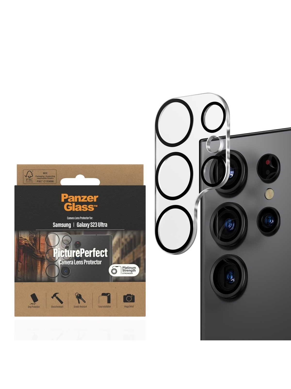 Panzerglass Pictureperfect Camera Lens Protector Samsung Galaxy S23 Ultra - Handys Schutzfolie - Panzer0441