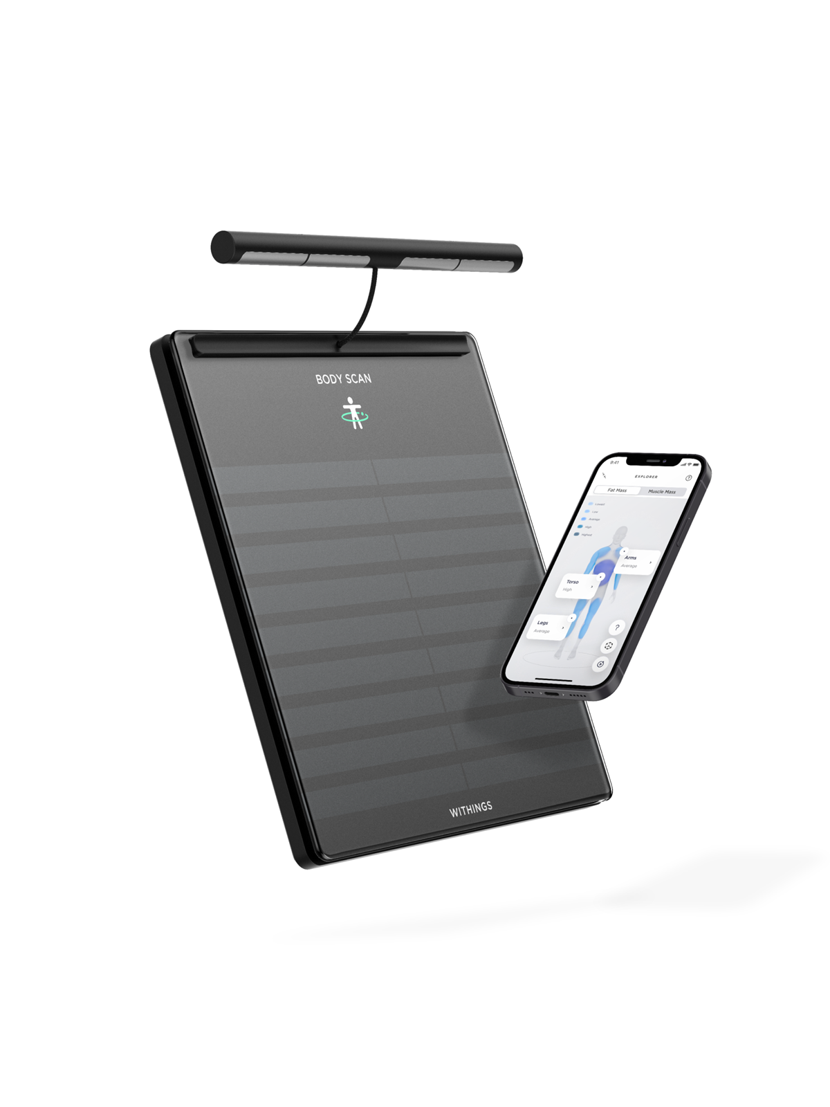 Withings Analysewaage Body Scan - Black - Personenwaagen - Wbs08-black-all-inter