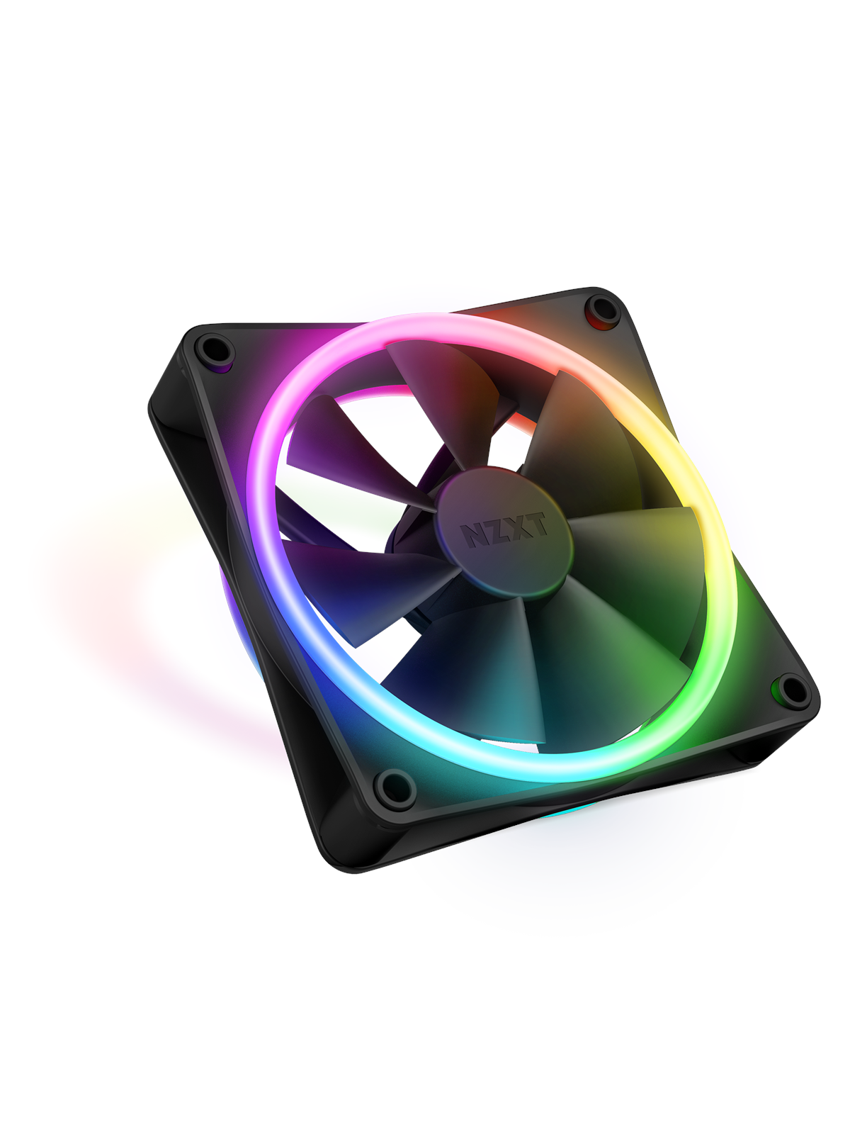 Nzxt F120 Rgb Duo - Black - Gehäuselüfter - 120mm - Schwarz Mit Rgb Led - 29 Dba - Gehaeuseluefter - Rf-d12sf-b1