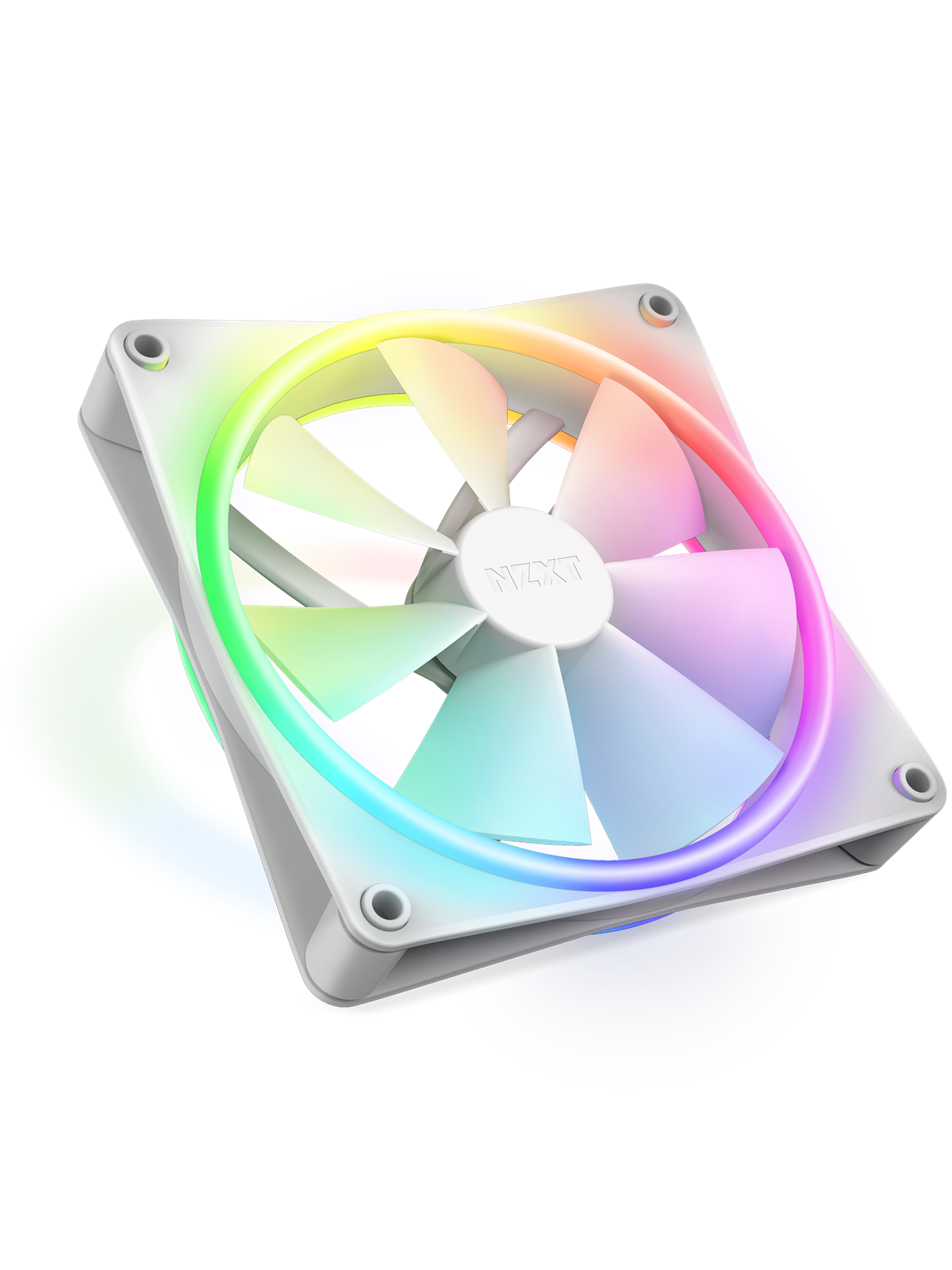 Nzxt F140 Rgb Duo - White - Gehäuselüfter - 140mm - Weiß Mit Rgb-beleuchtung - 36 Dba - Gehaeuseluefter - Rf-d14sf-w1