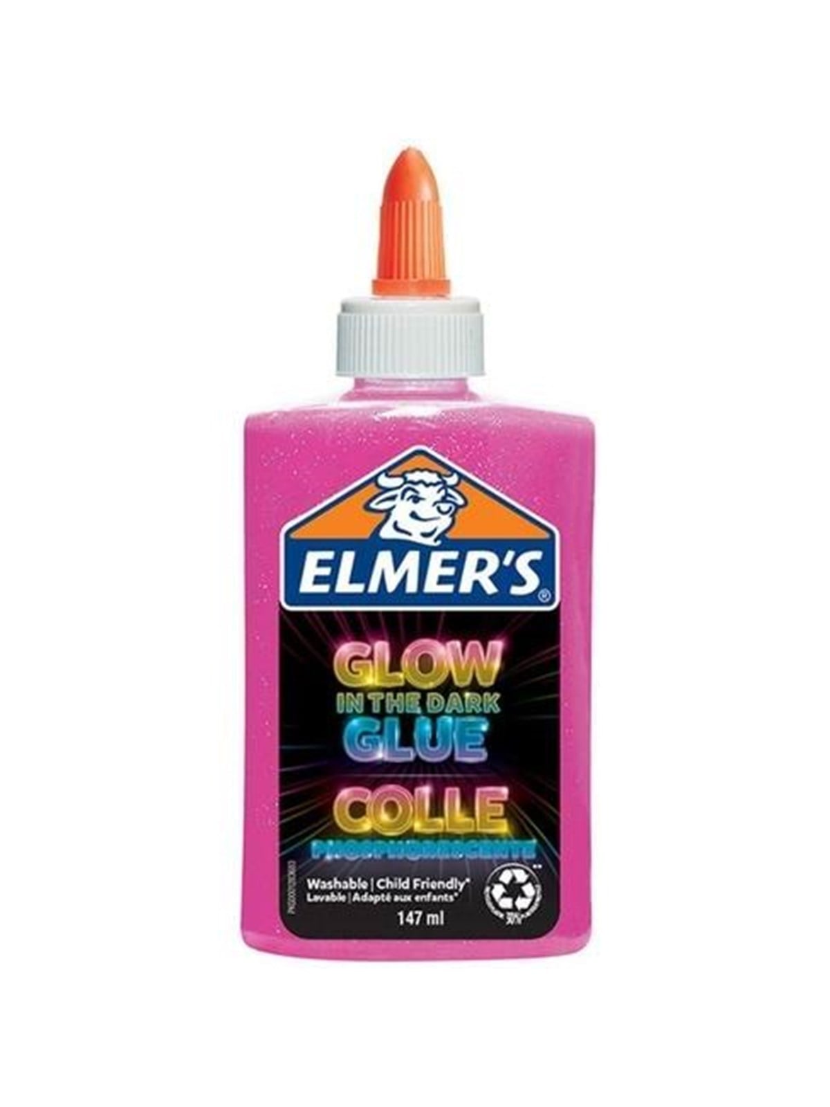 Elmer's Nachtleuchtender Flüssigkleber | Pink | 147ml - Kreativ Spiele - 2162079