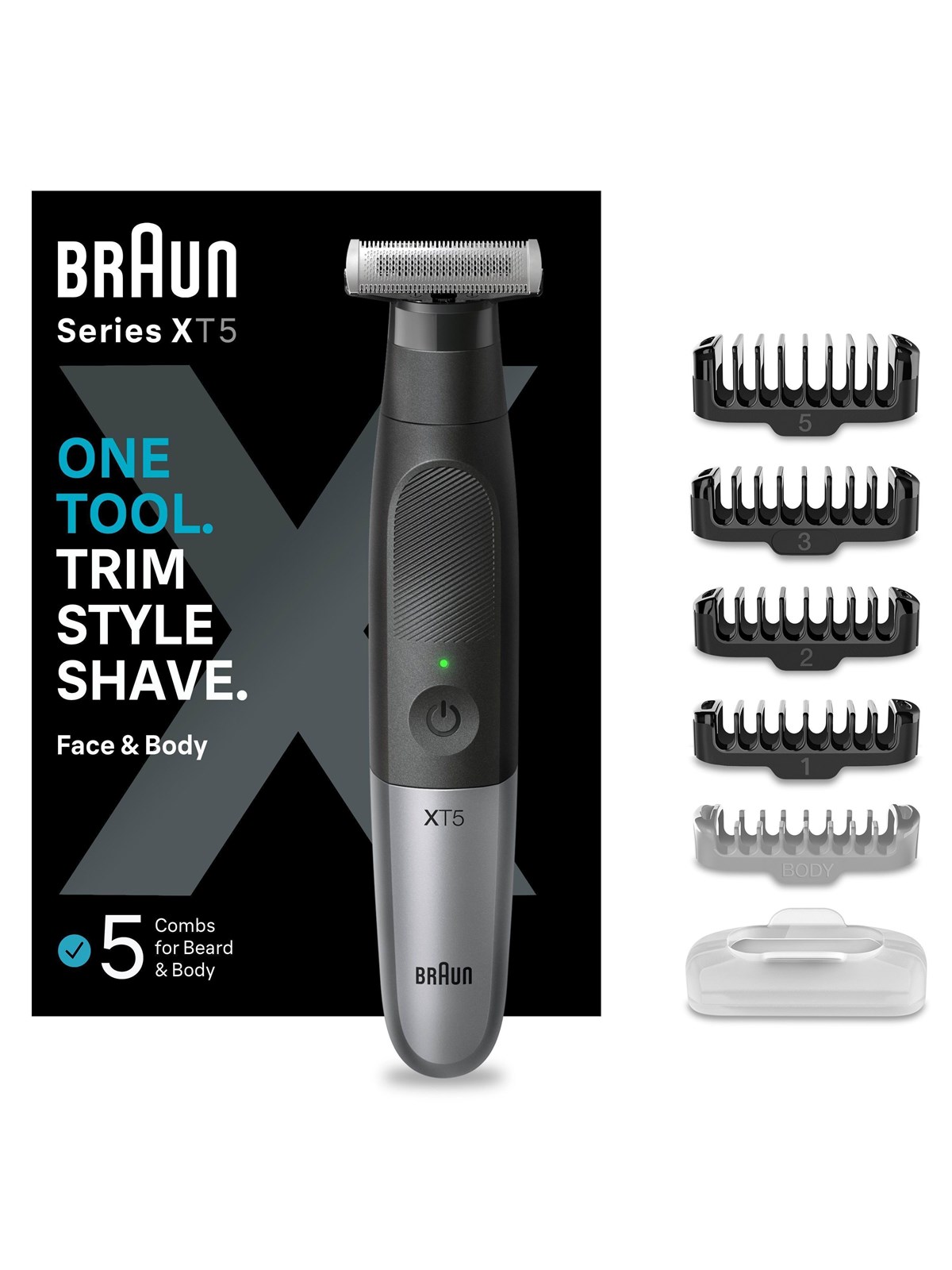 Braun Body Trimmer Styler Xt5100 Black / Spc Grey - Haarschneidegeraete - 7500435206341