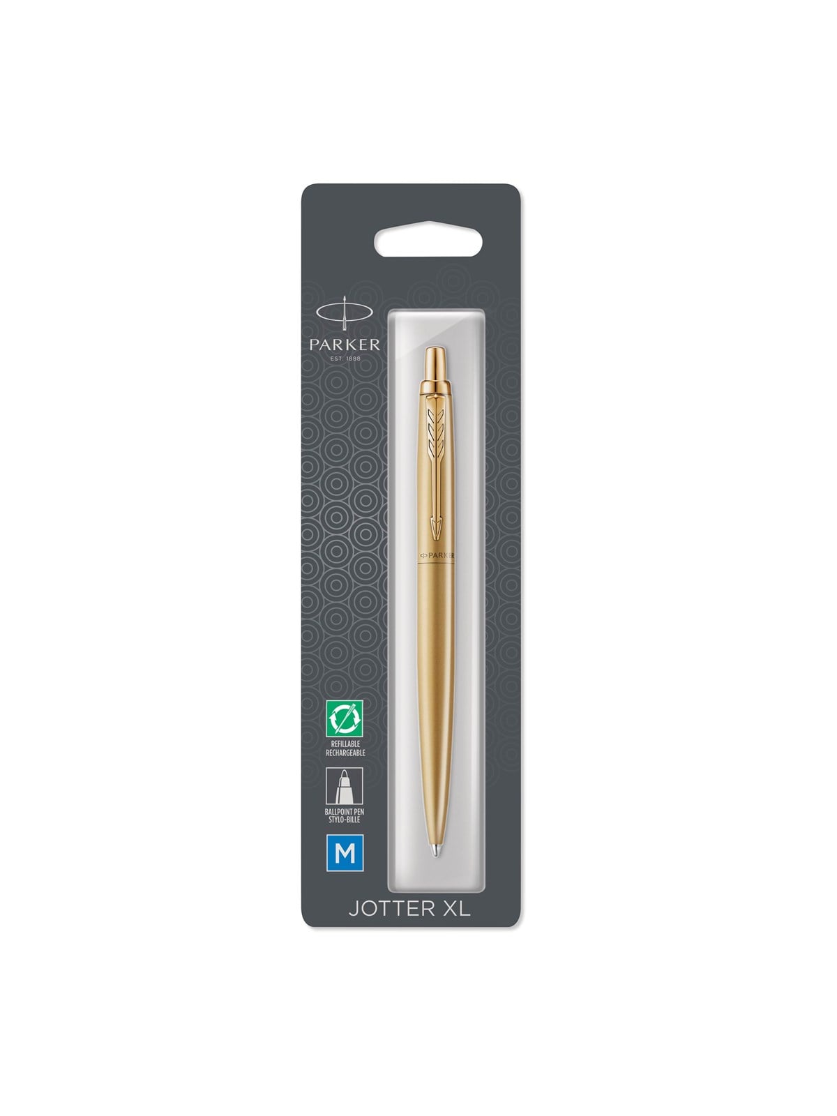 Parker Jotter XL Kugelschreiber | Monochrome Mattgold | Mittlere Stiftspitze | Blaue Tinte - Utensilien Zum Schreiben Und Zeichnen - 2122758
