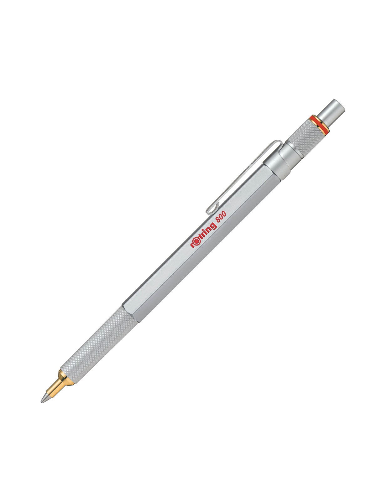 Rotring Rotring 800 Kugelschreiber | Mittlere Spitze | Silberner Tinte | Schwarzer Schaft | Nachfüllbar - Utensilien Zum Schreiben Und Zeichnen - 